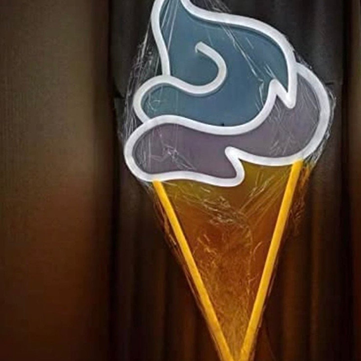 Large Bright Tasty Ice Cream Cone LED Light Sign Wall Decoration