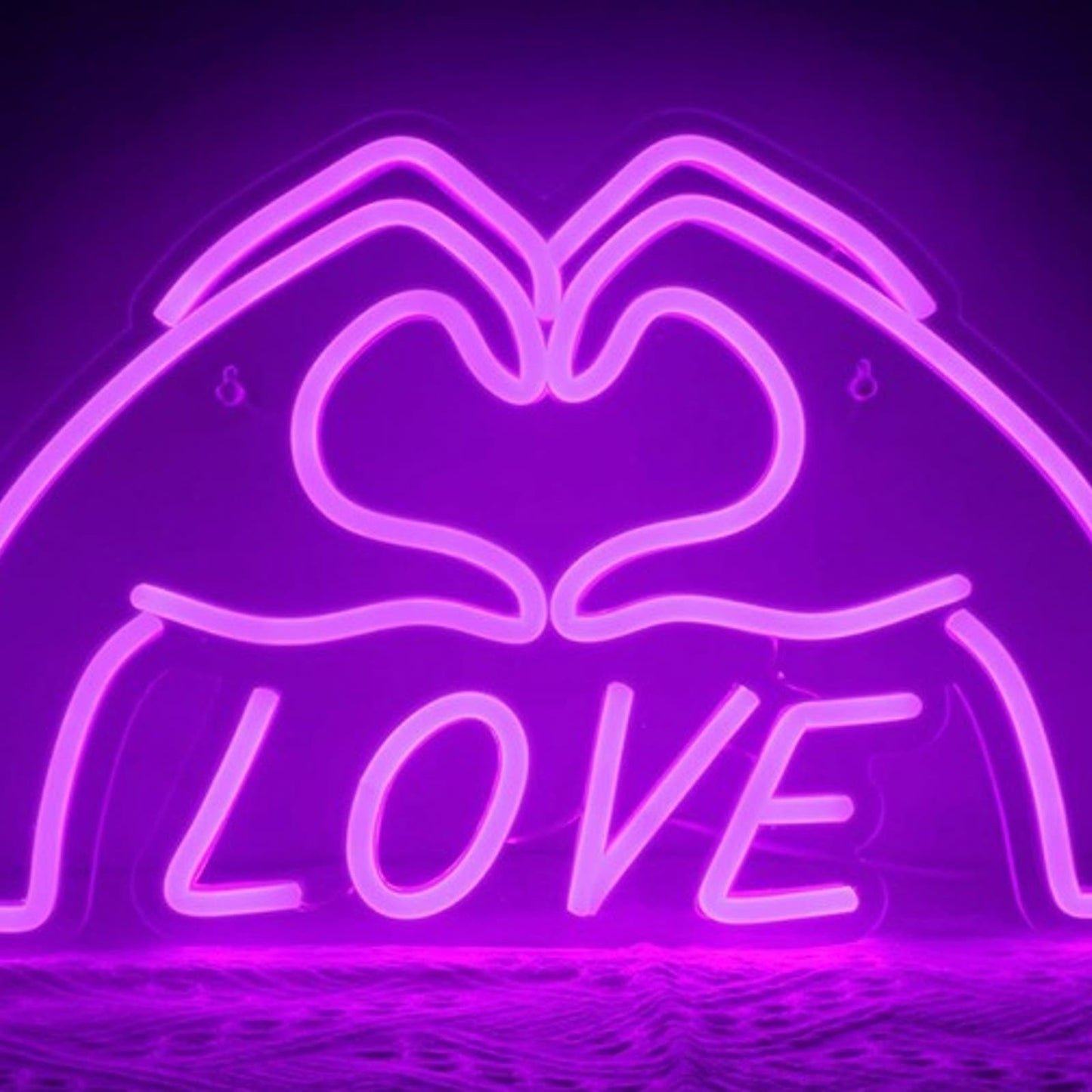 Lovely Bright Love Heart Hands LED Night Light Room Wall Decoration