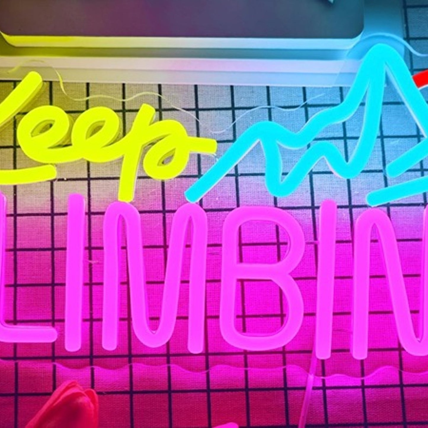 Lovely Bright Colorful “Keep Climbing” LED Night Light Room Wall Decoration