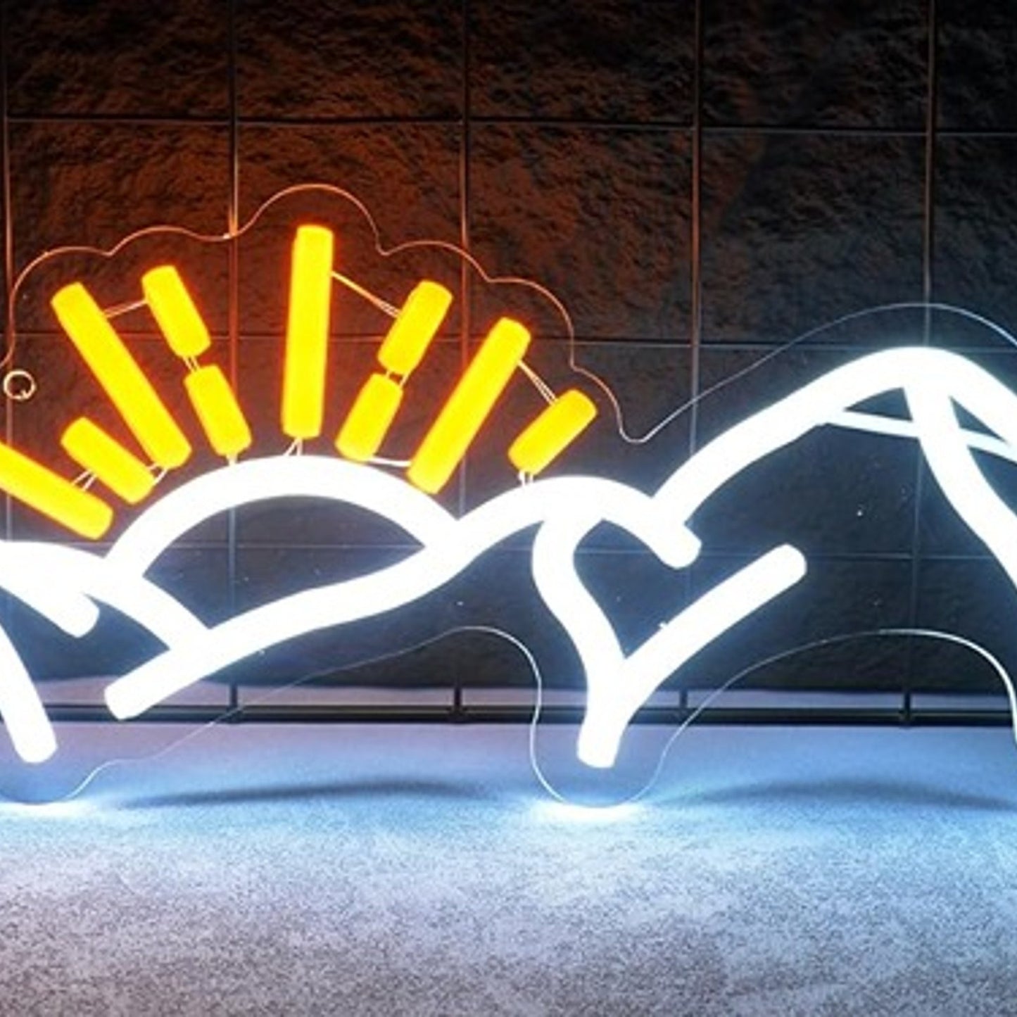 Lovely Bright Sunrise Over Snow Mountains LED Night Light Room Wall Decoration