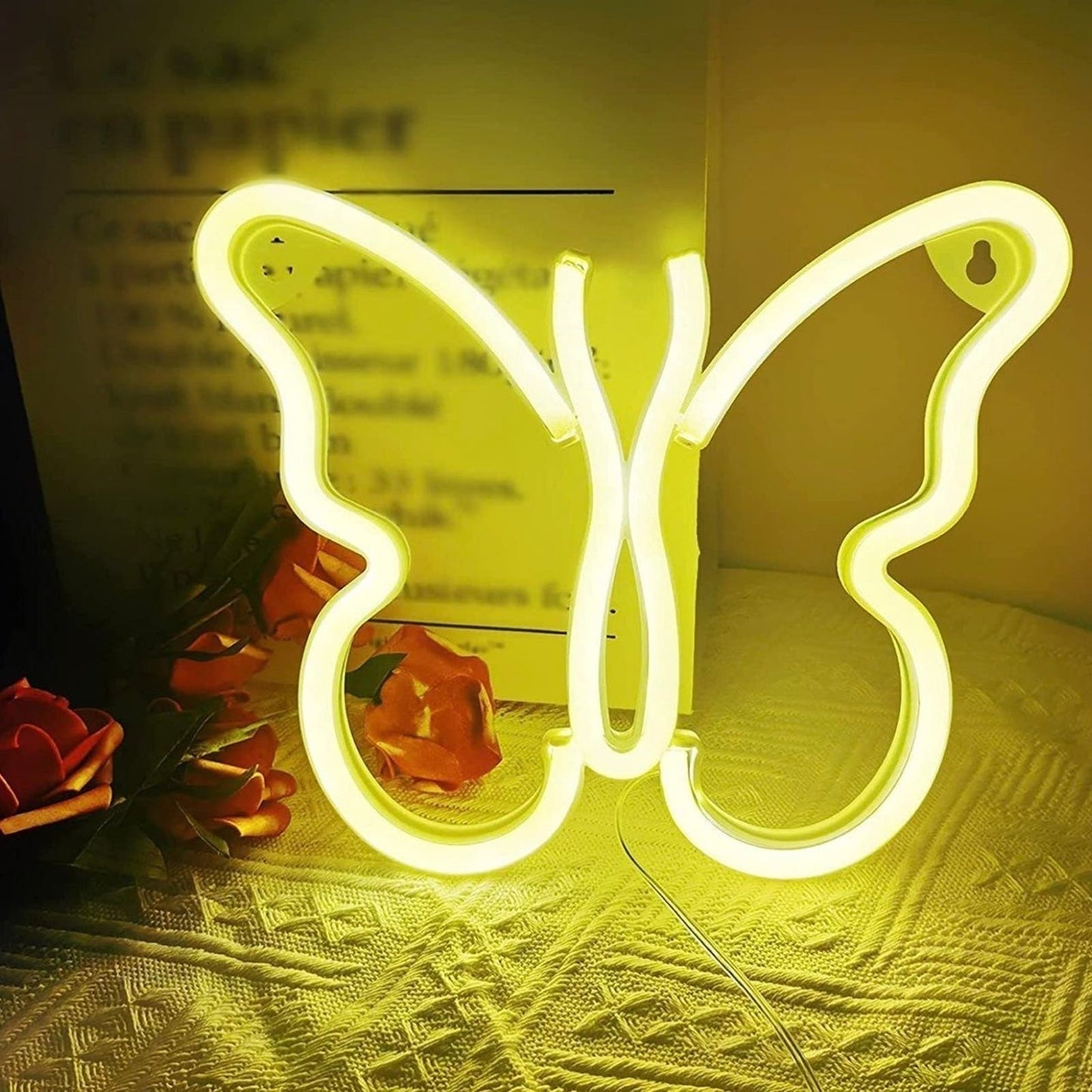 Lovely Bright White Simple Butterfly LED Light Room Decoration