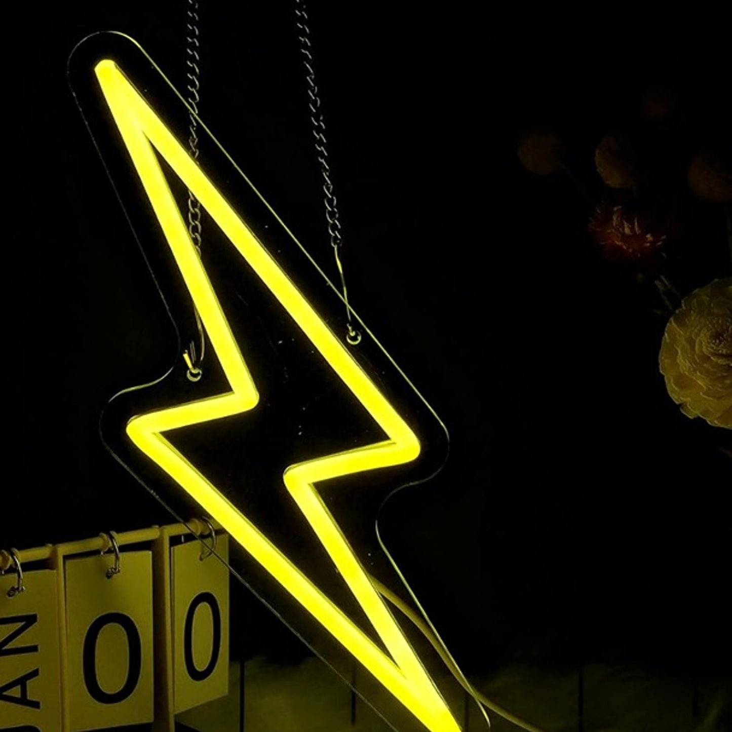 Fun Bright Yellow Harry Potter Lightning Bolt Scar Night Light Room Wall Decor