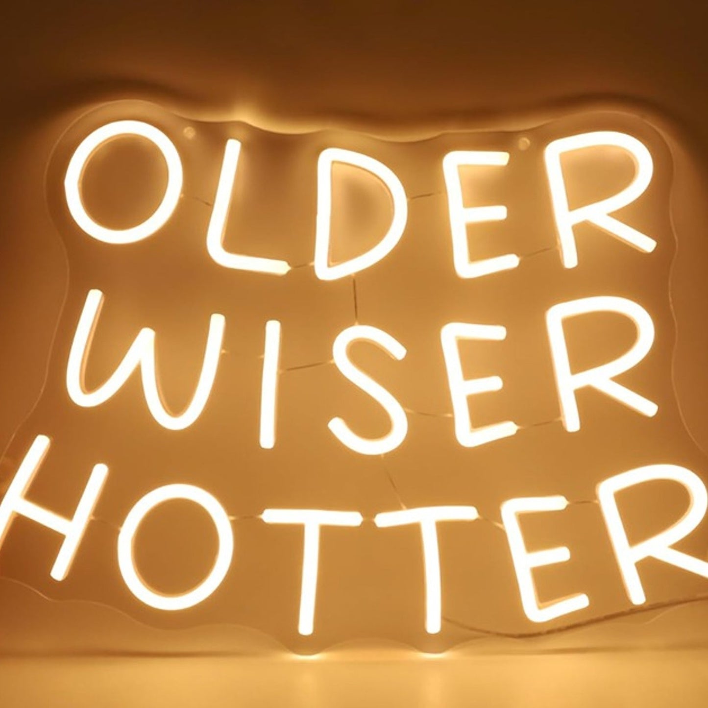 Fun Warm Bright “Older Wiser Hotter” LED Night Light Room Wall Decoration