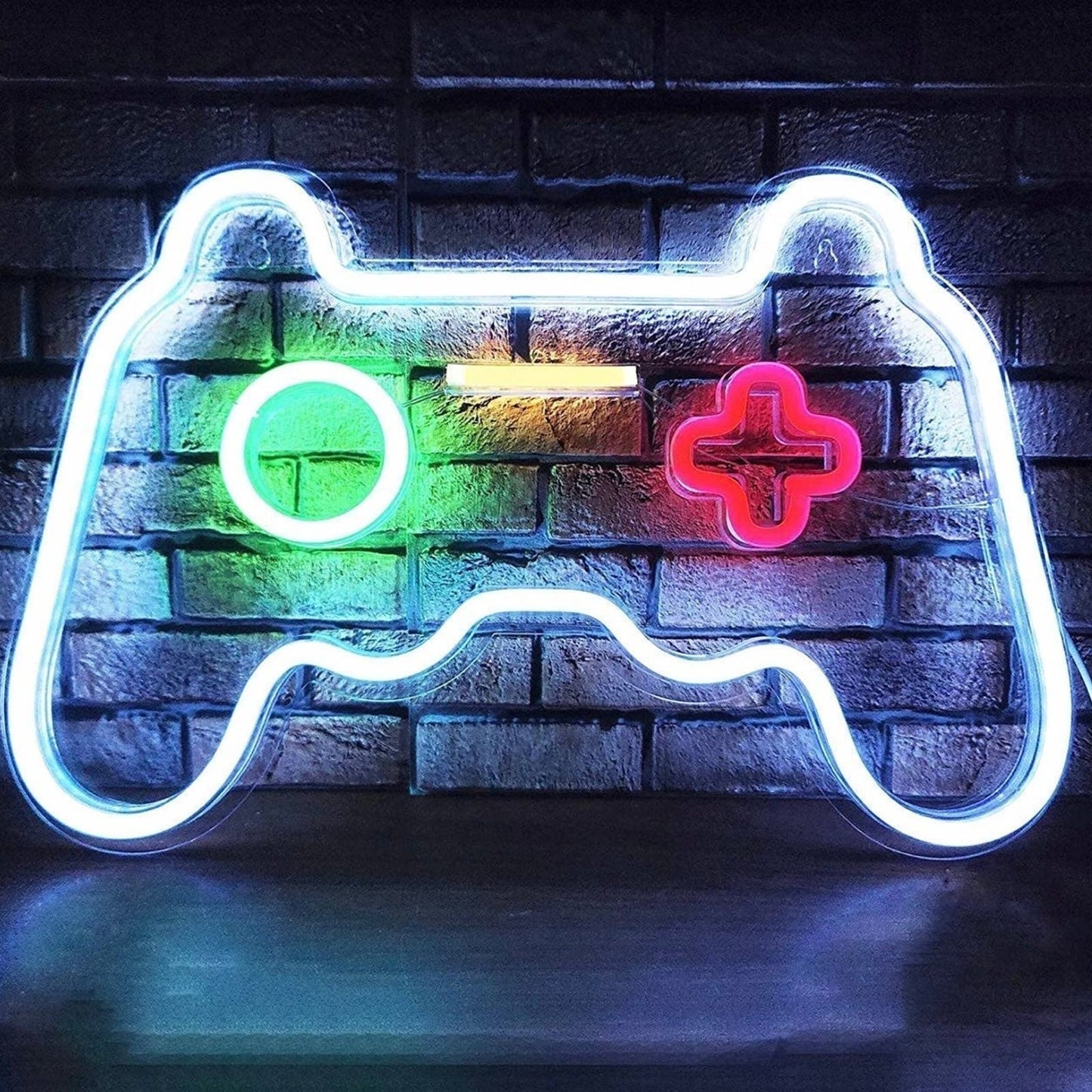 Bright Ice White Fun Game Controller LED Light Gamer Decoration