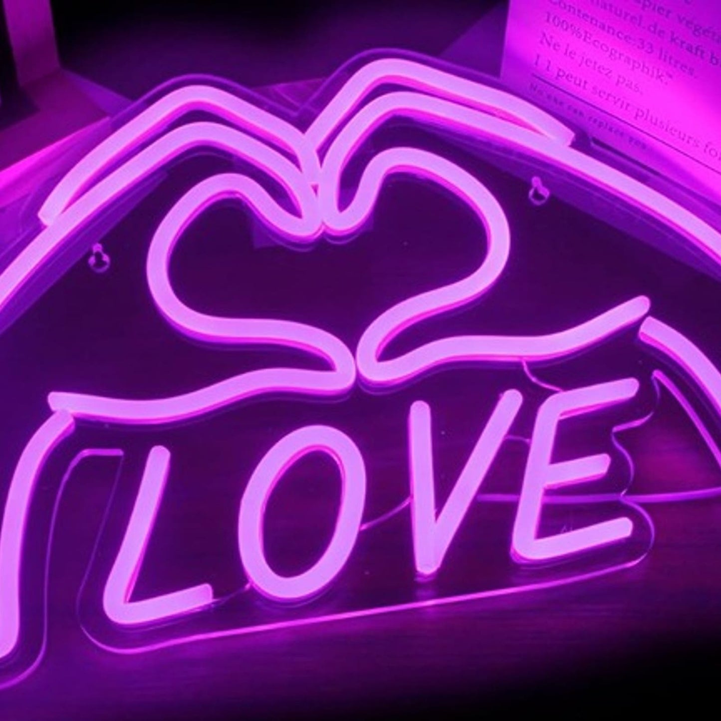 Lovely Bright Love Heart Hands LED Night Light Room Wall Decoration
