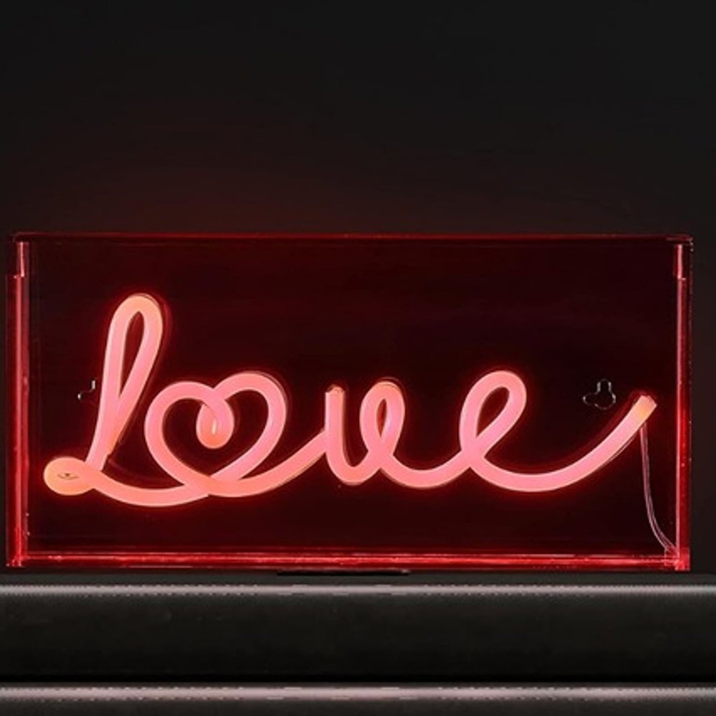 Lovely Bright Red Love Box LED night Light Room Wall Decoration