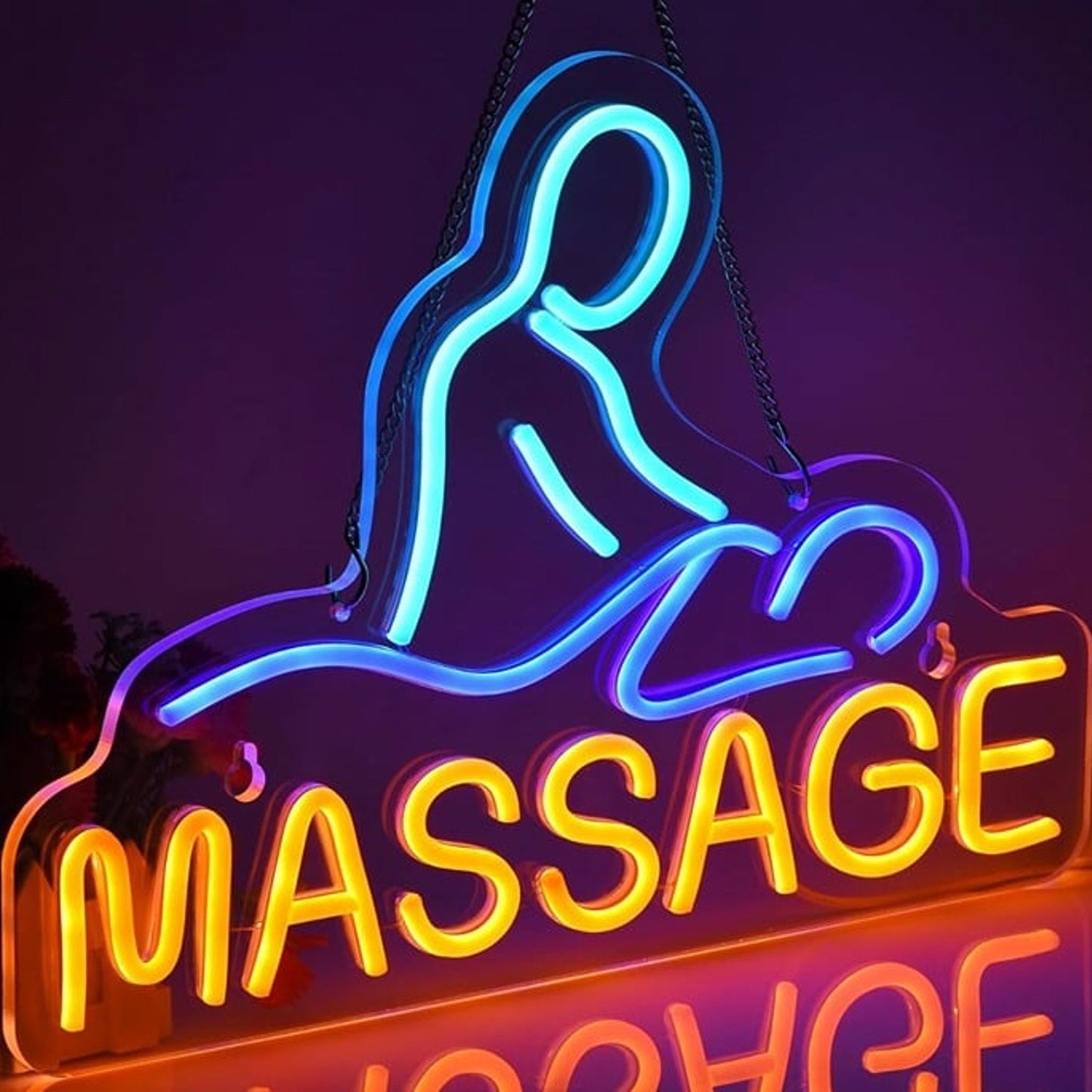 Vivid Bright “Massage” LED Light Salon Spa Business Wall Decoration