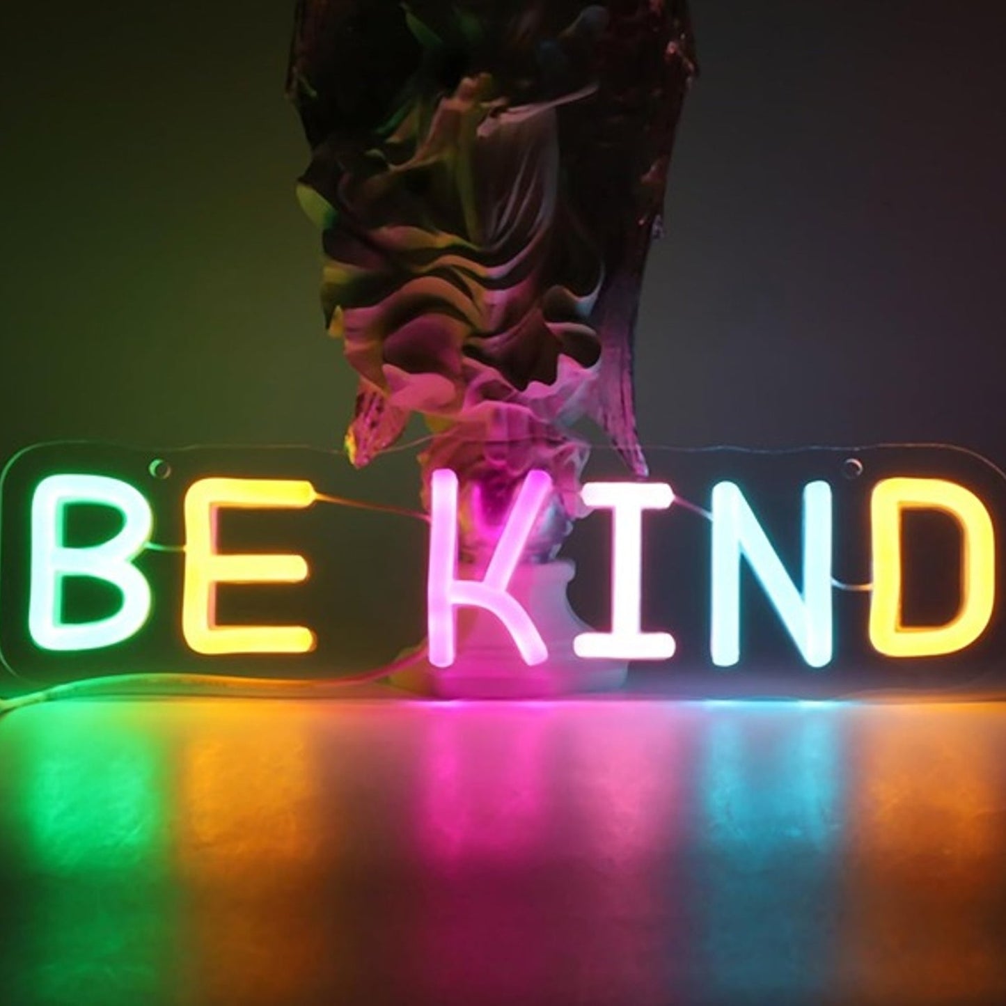 Lovely Bright Rainbow “Be Kind” LED Night Light Room Wall Decoration