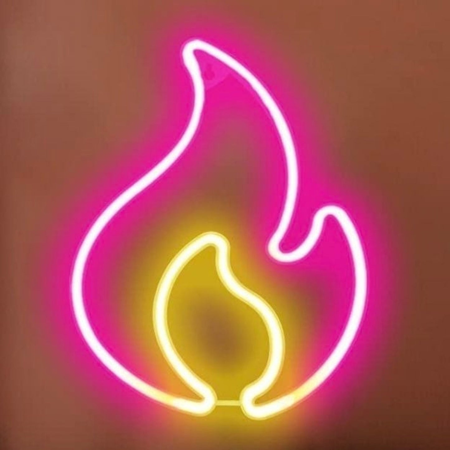 Cute Pink & Yellow Flame LED Light Decor