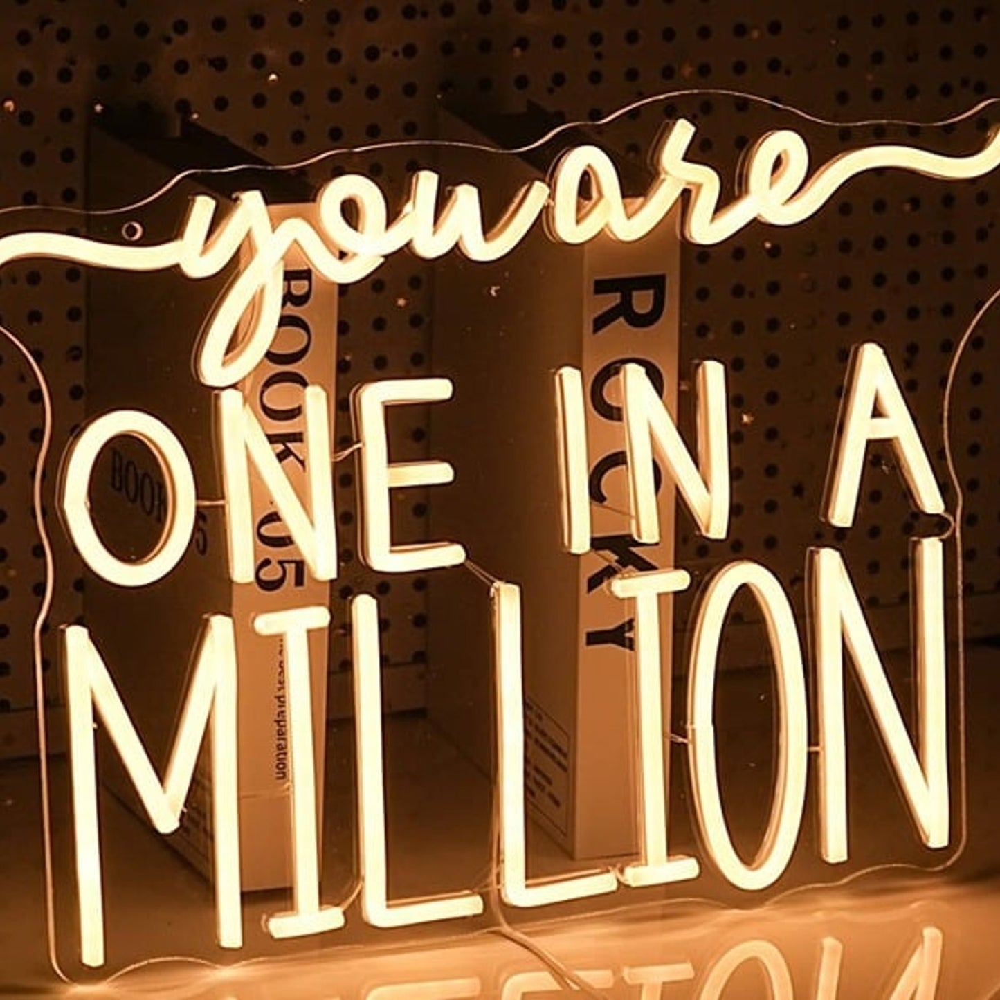 Lovely Warm Bright “You Are One in a Million” LED Night Light Room Wall Decor