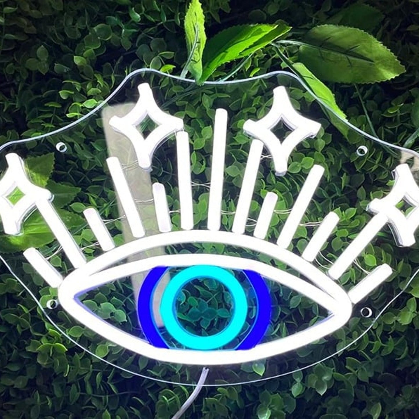 Lovely Bright Sparkling Blue Eye LED Night Light Room Wall Decoration