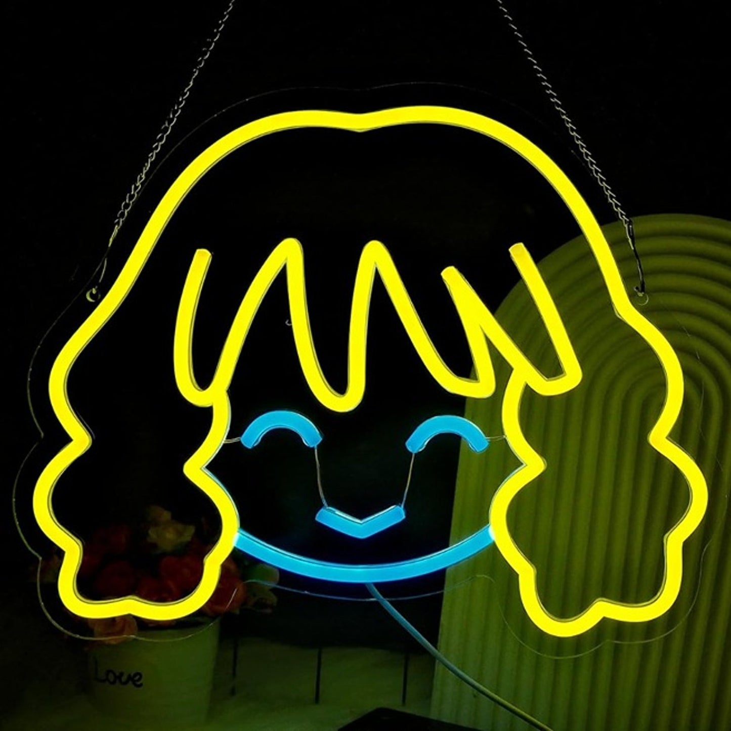Bright Blue / Yellow Hermione Granger Night Light Harry PotterRoom Wall Decor