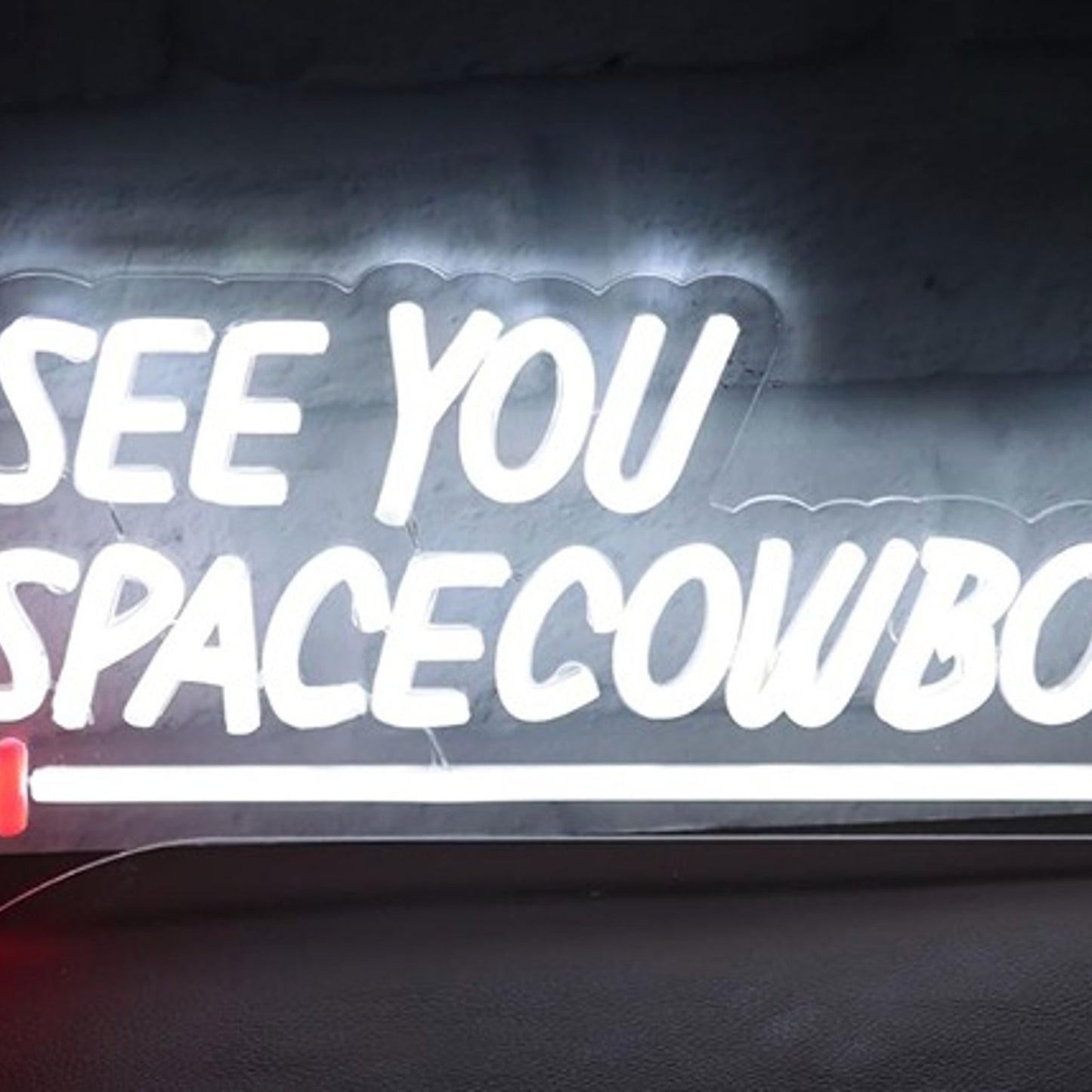 Fun Bright White “See You Space Cowboy” LED Nigh Light Room Wall Decoration