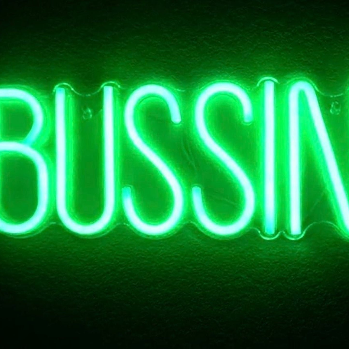Bright Green BUSSIN LED Light Wall Decoration