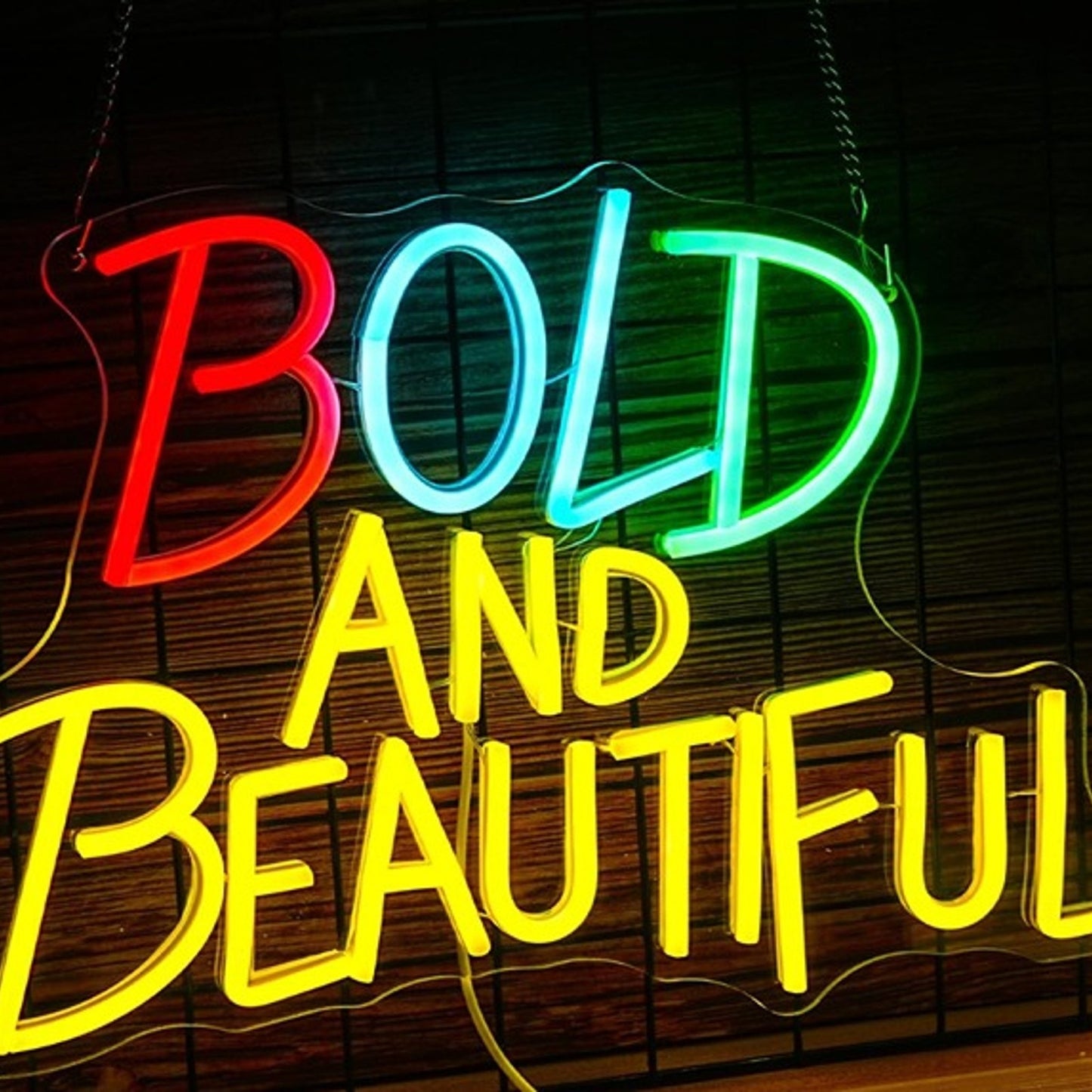 Lovely Bright Colorful “Bold and Beautiful” LED Night Light Room Wall Decoration
