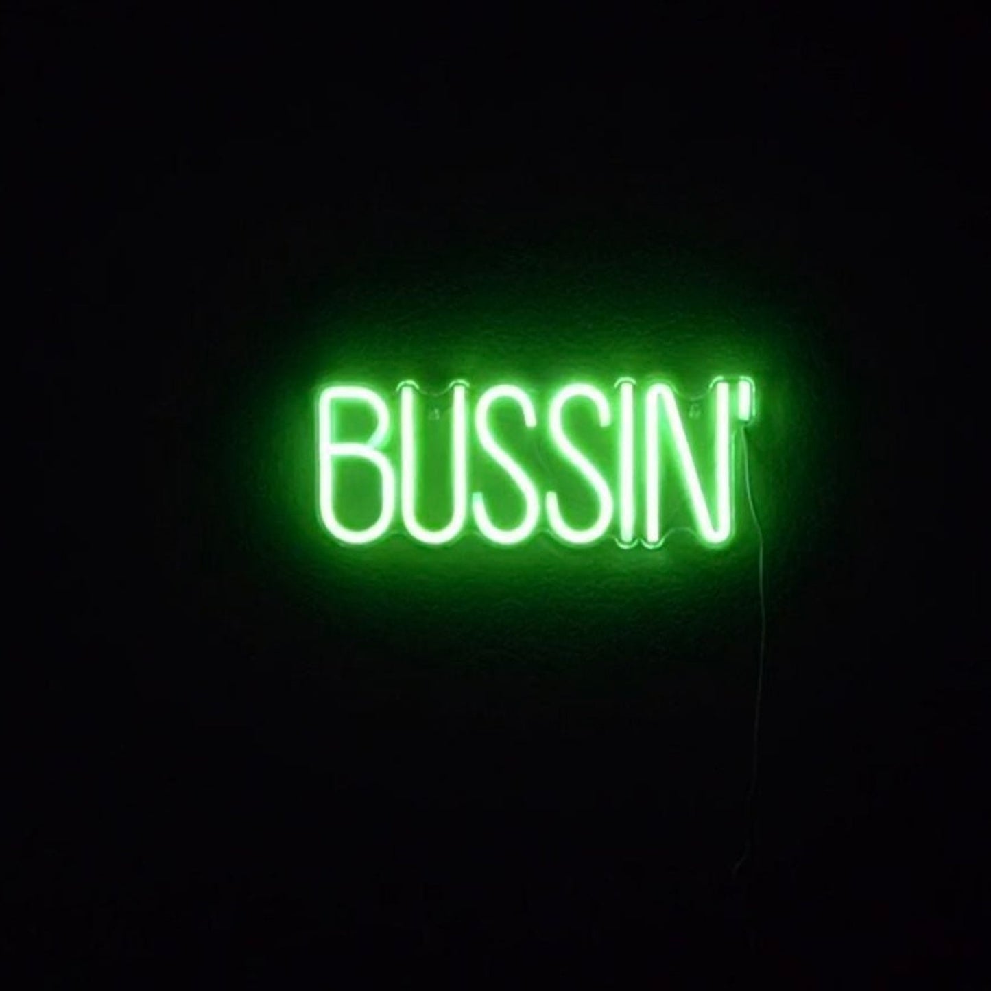 Bright Green BUSSIN LED Light Wall Decoration