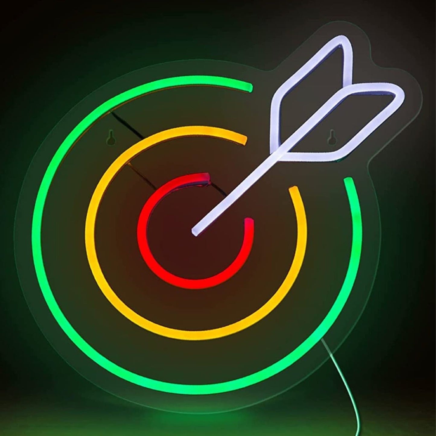 Fun Bright Dart Board LED Night Light Game Room Wall Decoration
