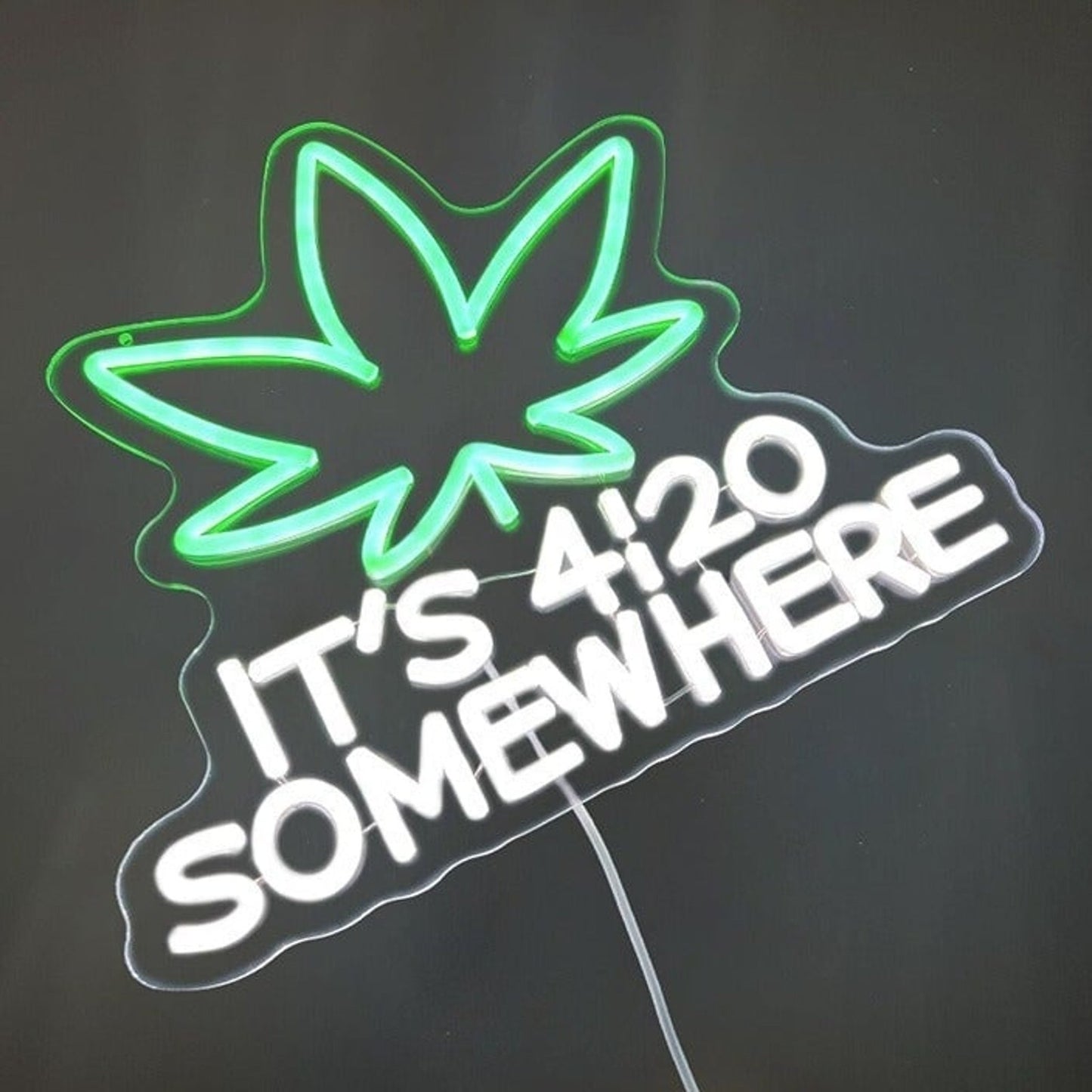 Vivid Bright “It’s 4:20 Somewhere” LED Night Light High Plant Room Decoration