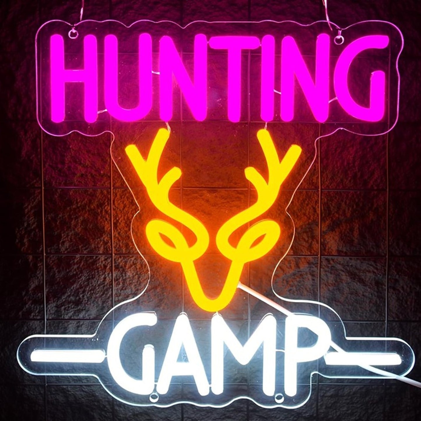Fun Bright “Hunting Gamp” LED Night Light Room Wall Decoration