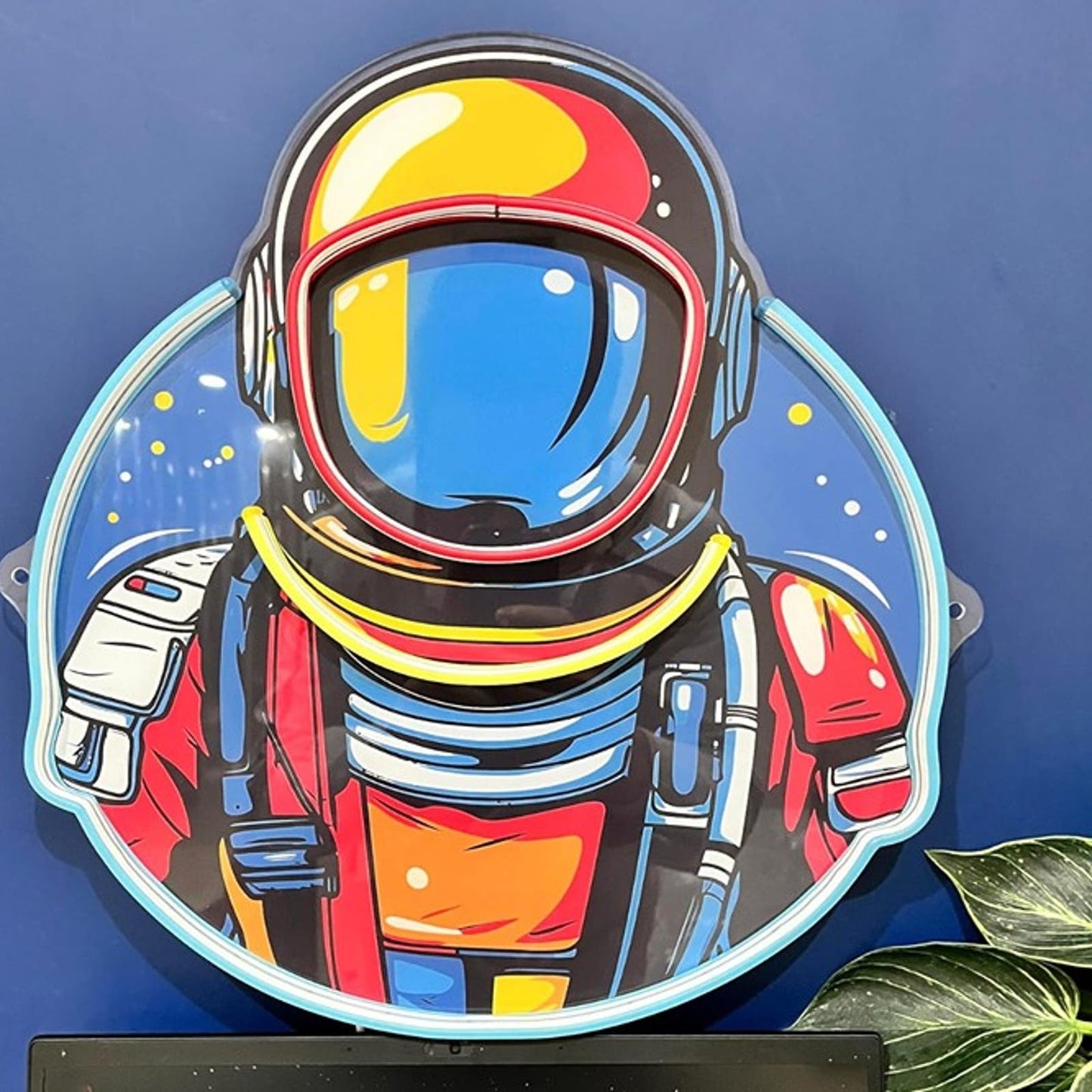 Fun Bright Color Astronaut in Space LED Night Light Room Wall Decoration