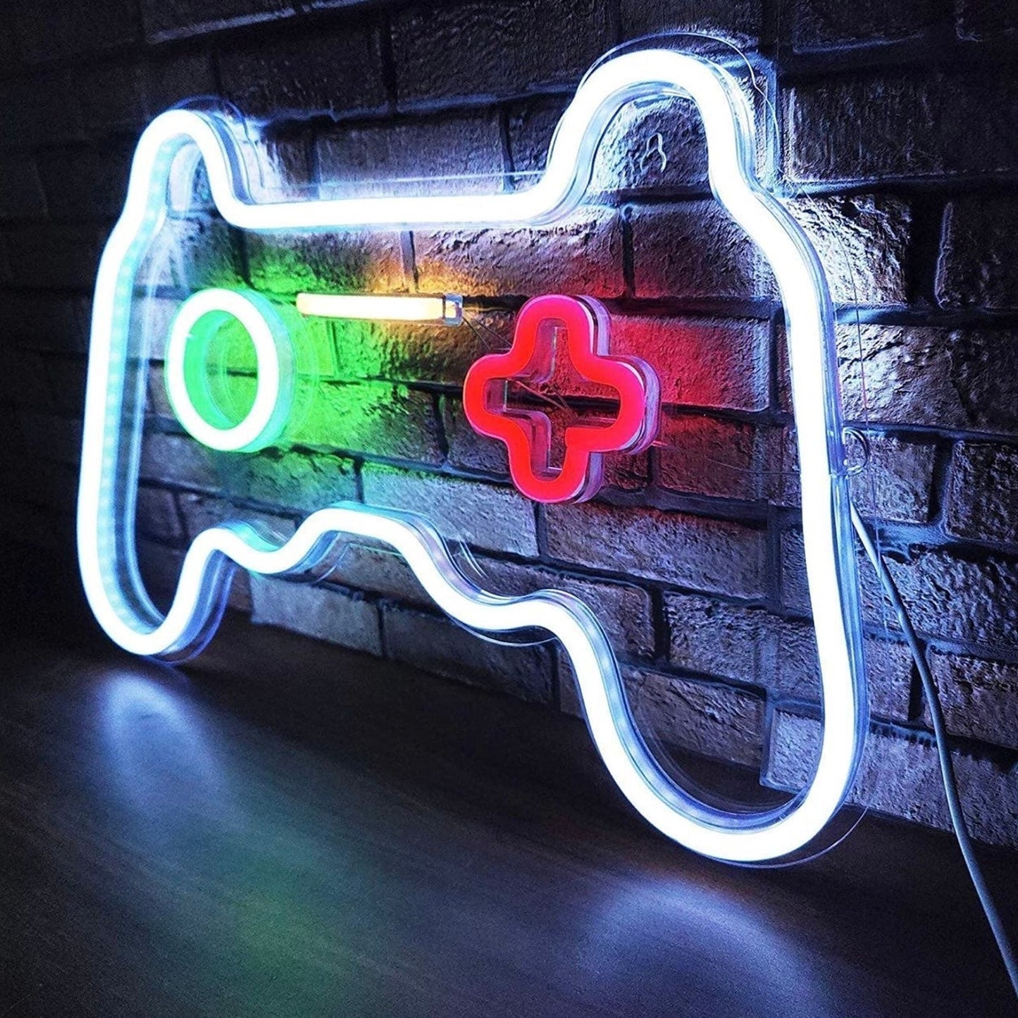 Bright Ice White Fun Game Controller LED Light Gamer Decoration