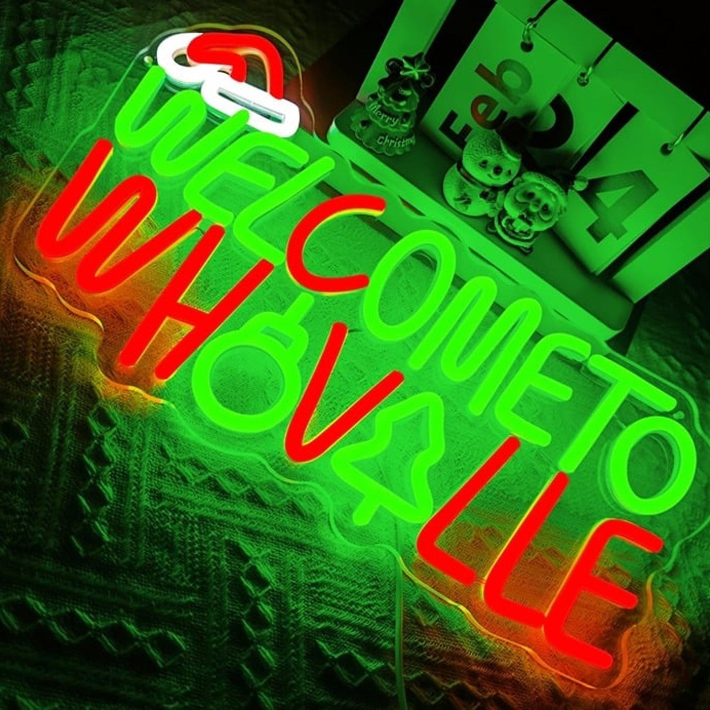 Fun Festive Bright “Welcome to Whoville” LED Night Light Christmas Decoration