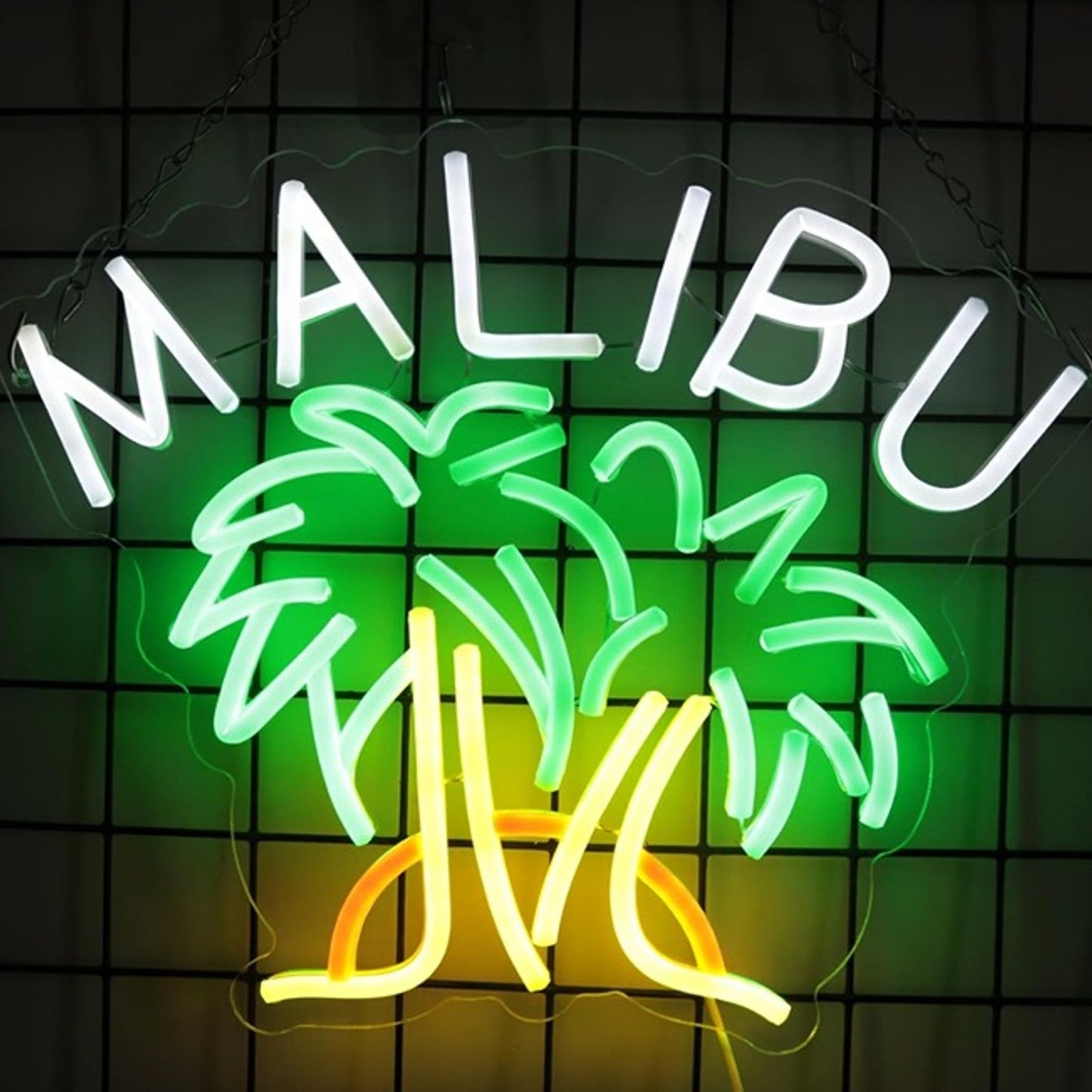 Lovely Bright Palms Tree and Sunset “Malibu” California Night Light Wall Decor