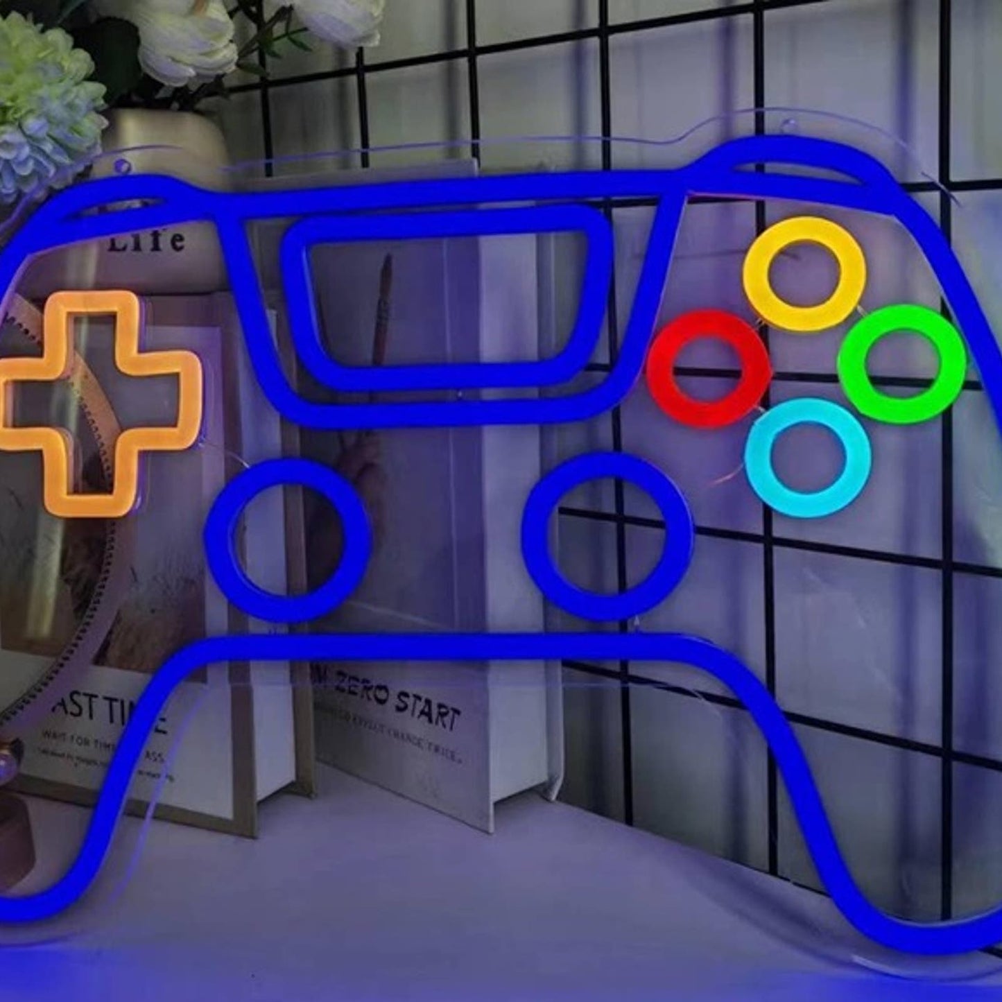Fun Bright Quality Blue Game Controller LED Night Light Arcade Room Decor