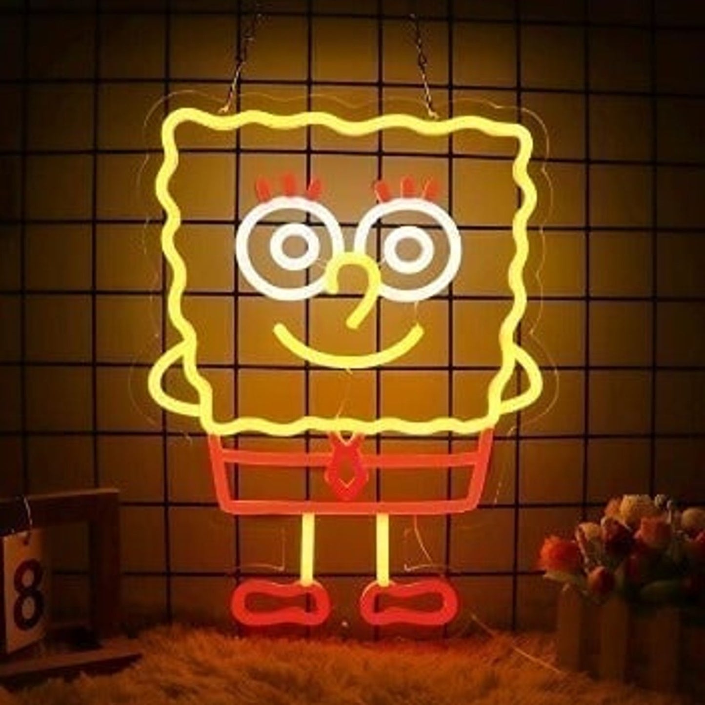 Fun Vivid Bright Sponge Squarepants LED Night Light Nickelodeon Cartoon Decor