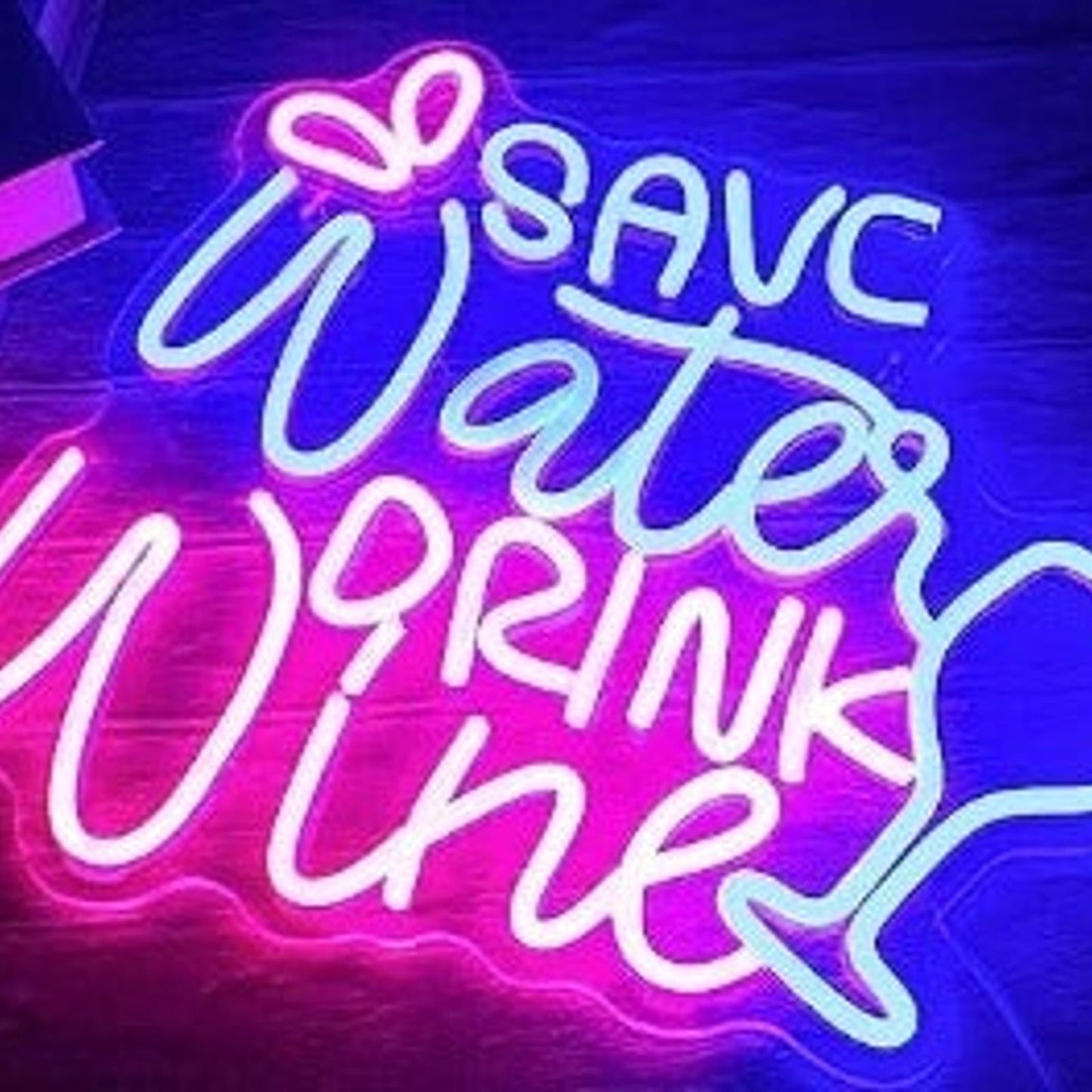 Fun Vivid Bright Save Water Drink Wine LED Night Light Bar Decoration