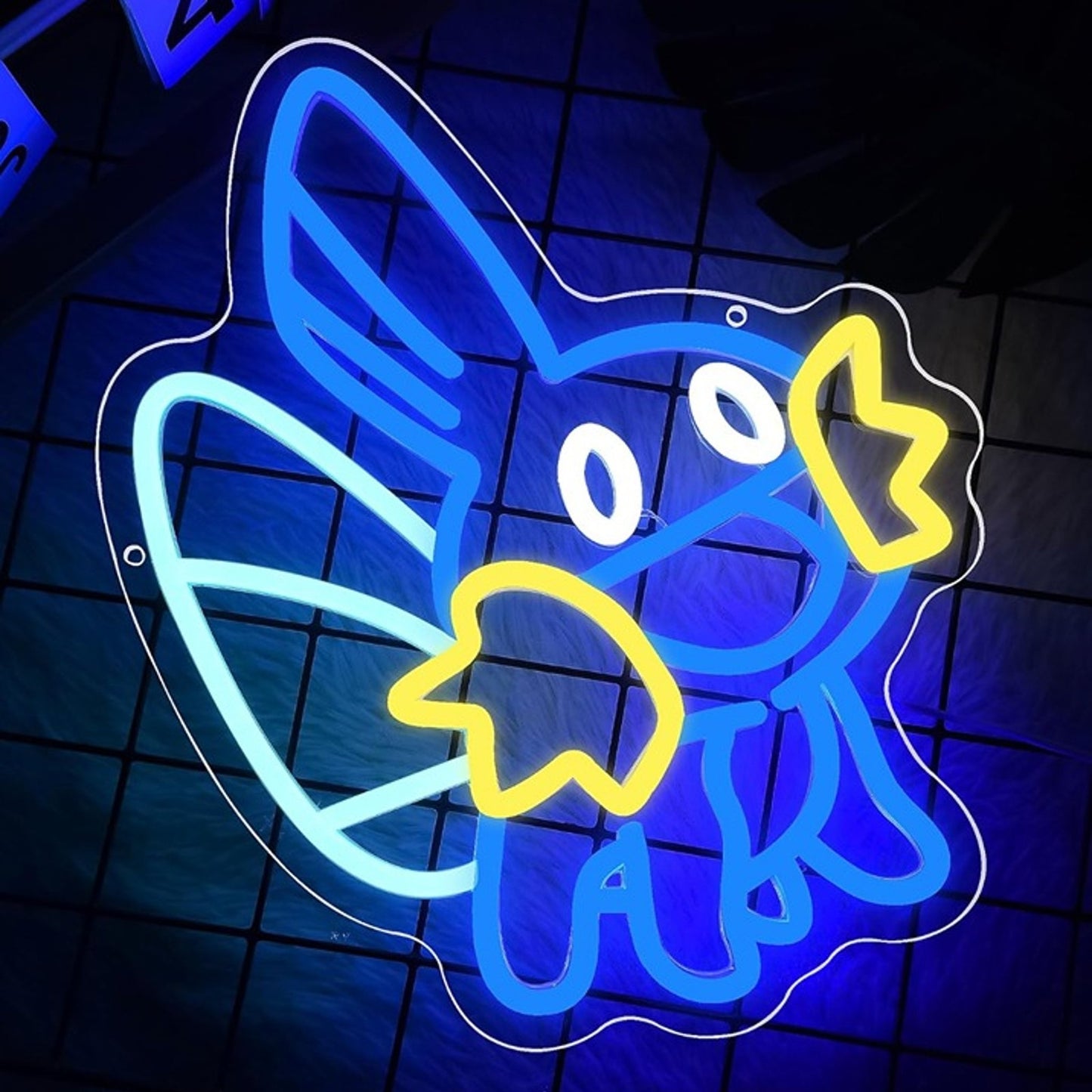 Fun Bright Blue Baby Mudkip Pokemon LED Night Light Video Game Room Decoration
