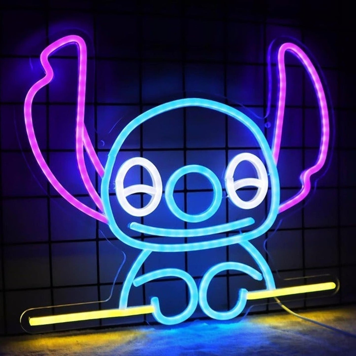 Lovely Bright Blue Fun Lilo & Stitch LED Night Light Disney Wall Decor