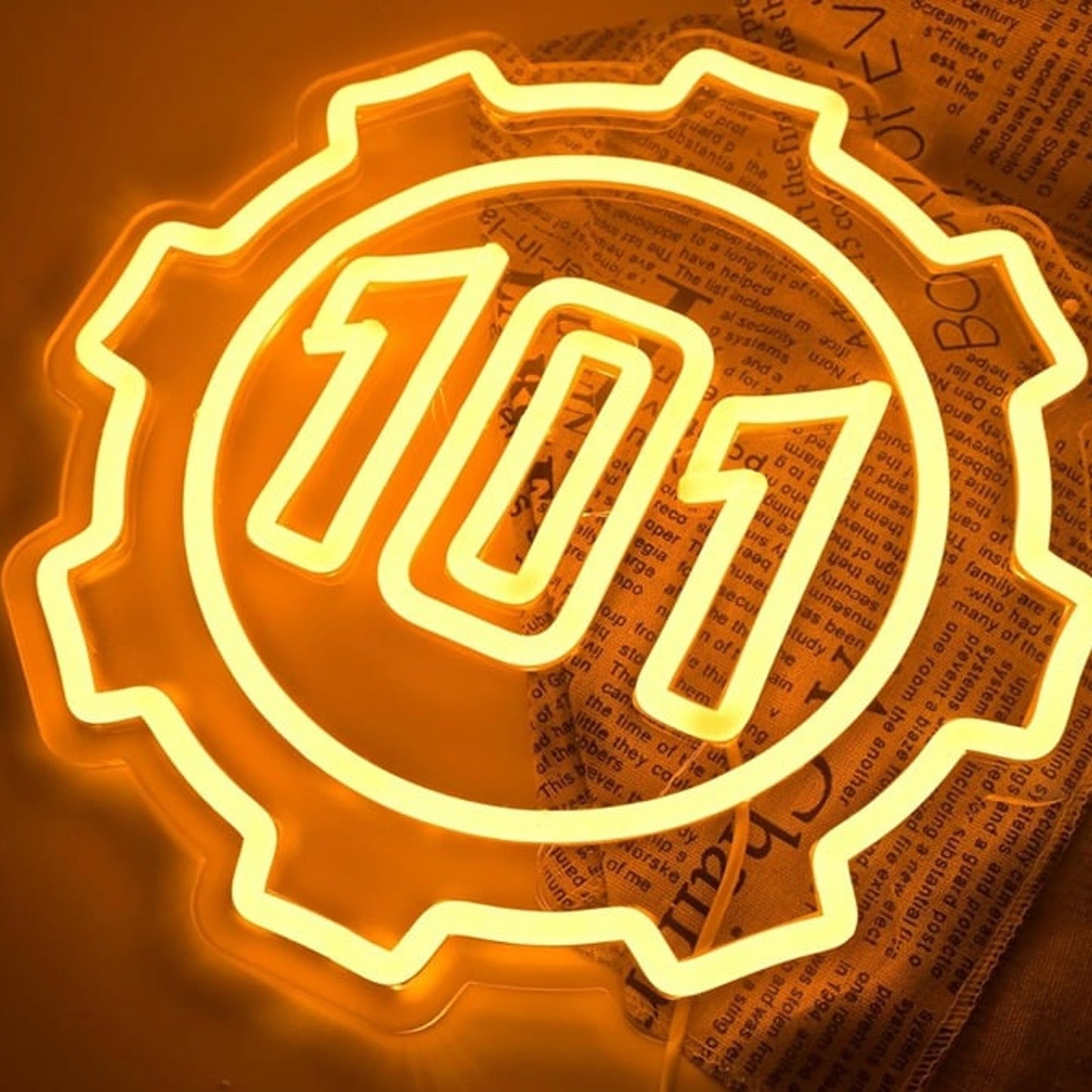 Fun Bright Vault 101 Fallout LED Night Light Bethesda Game Room Wall Decoration