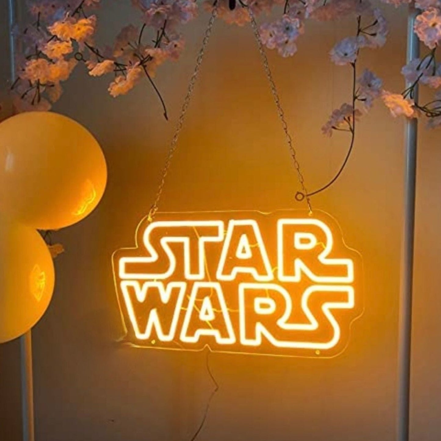 Large Warm Light Star Wars LED Light Sign Wall Decoration