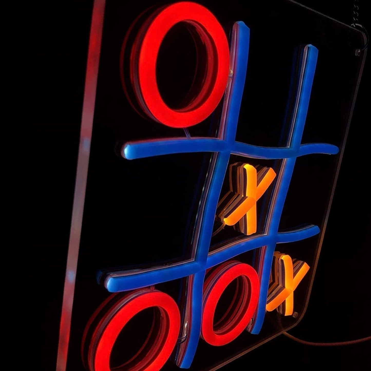 Fun Bright Tic Tac Toe LED Night Light Game Room Decoration