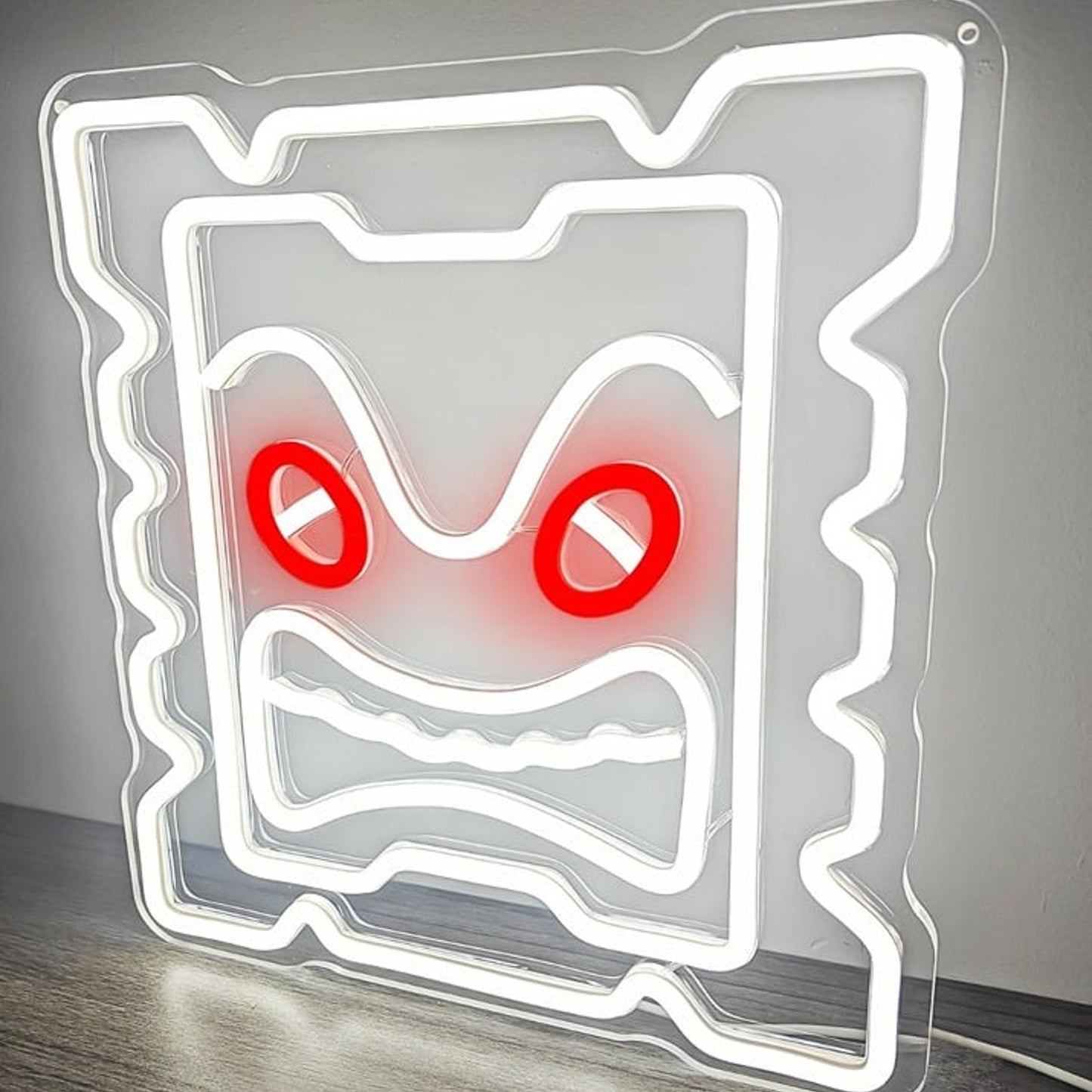 Fun Bright Super Mario Block Enemy Thwomp LED Night Light Video Game Room Decor