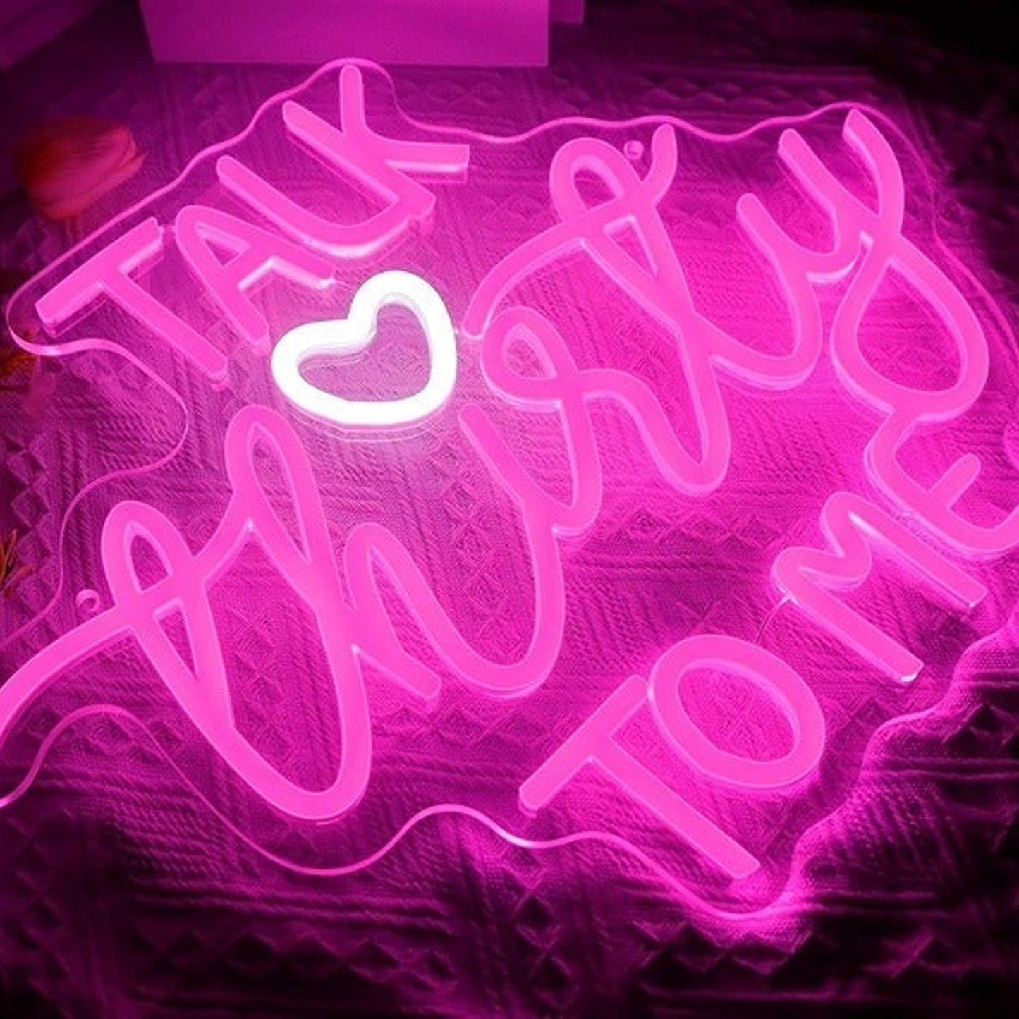 Fun Bright Pink”Talk Thirty to Me” Heart LED Night Light Birthday Party Decor