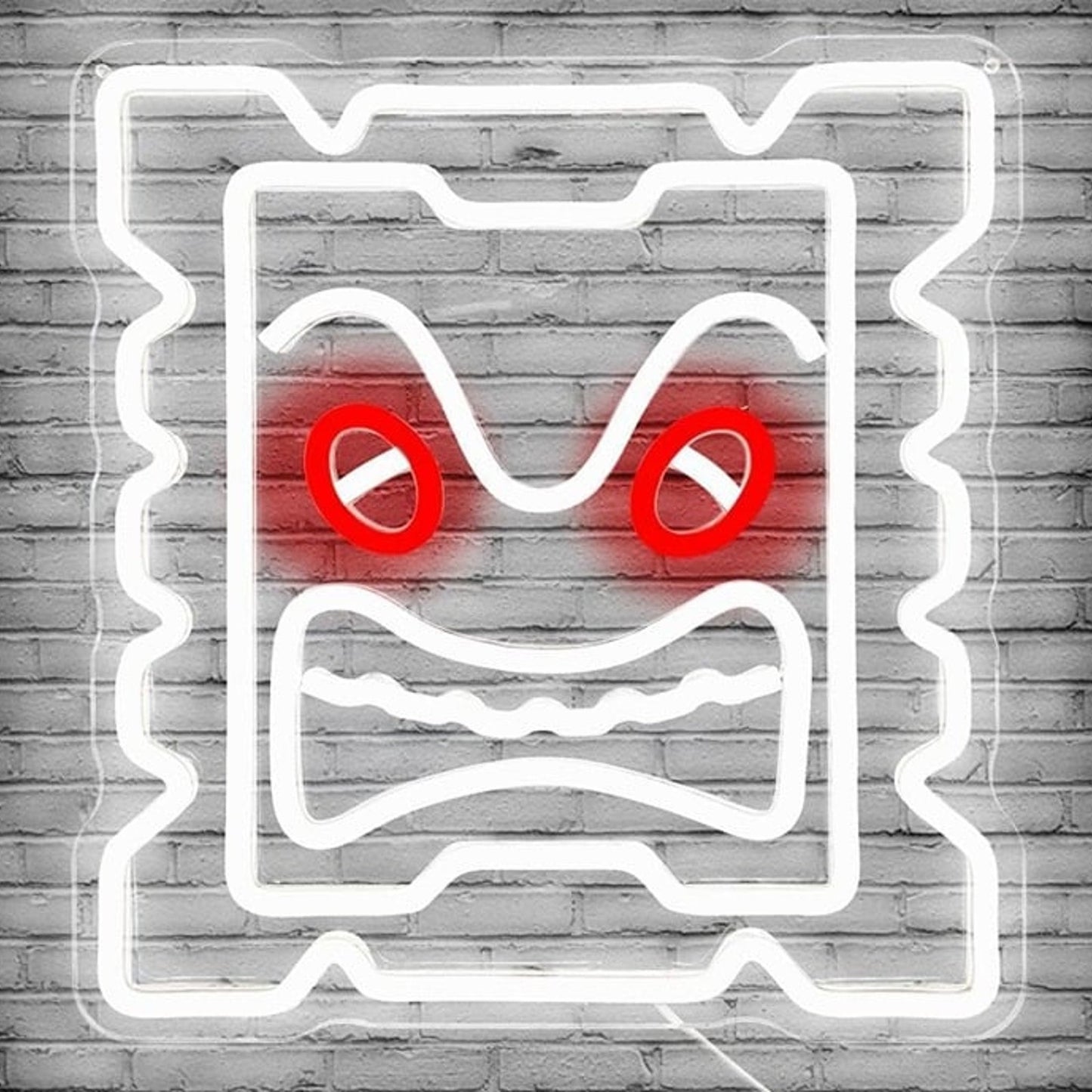 Fun Bright Super Mario Block Enemy Thwomp LED Night Light Video Game Room Decor