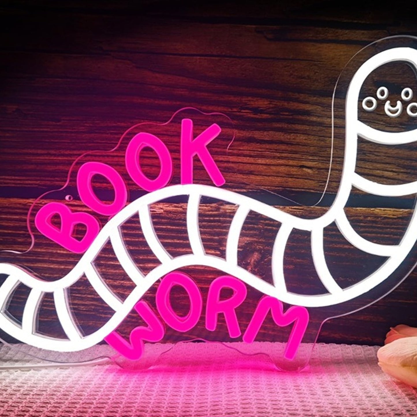 Lovely Bright White / Pink “Book Warm” LED Night Light Room Wall Decoration