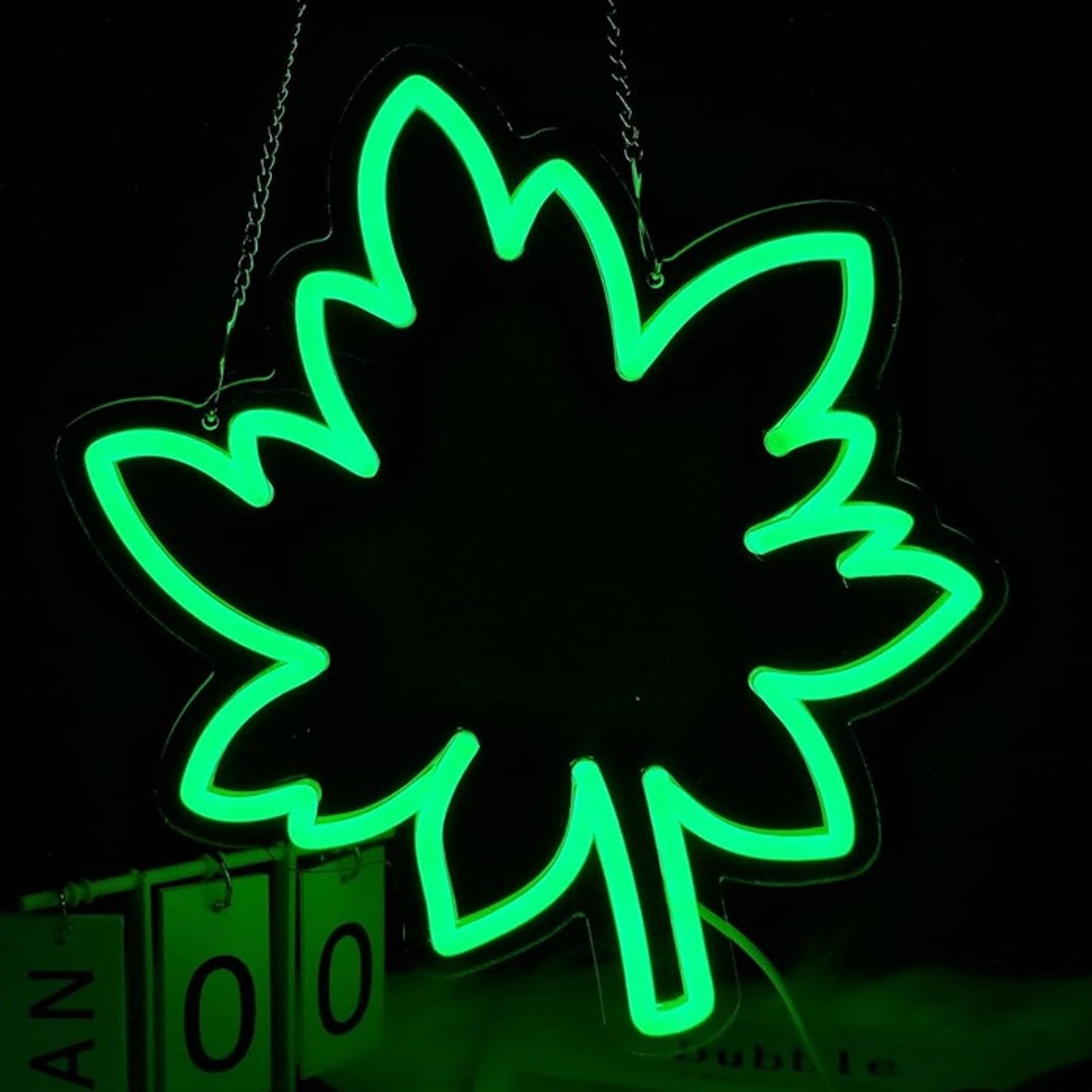 Lovely Bright Green Leaf LED Night Light Room Wall Decoration