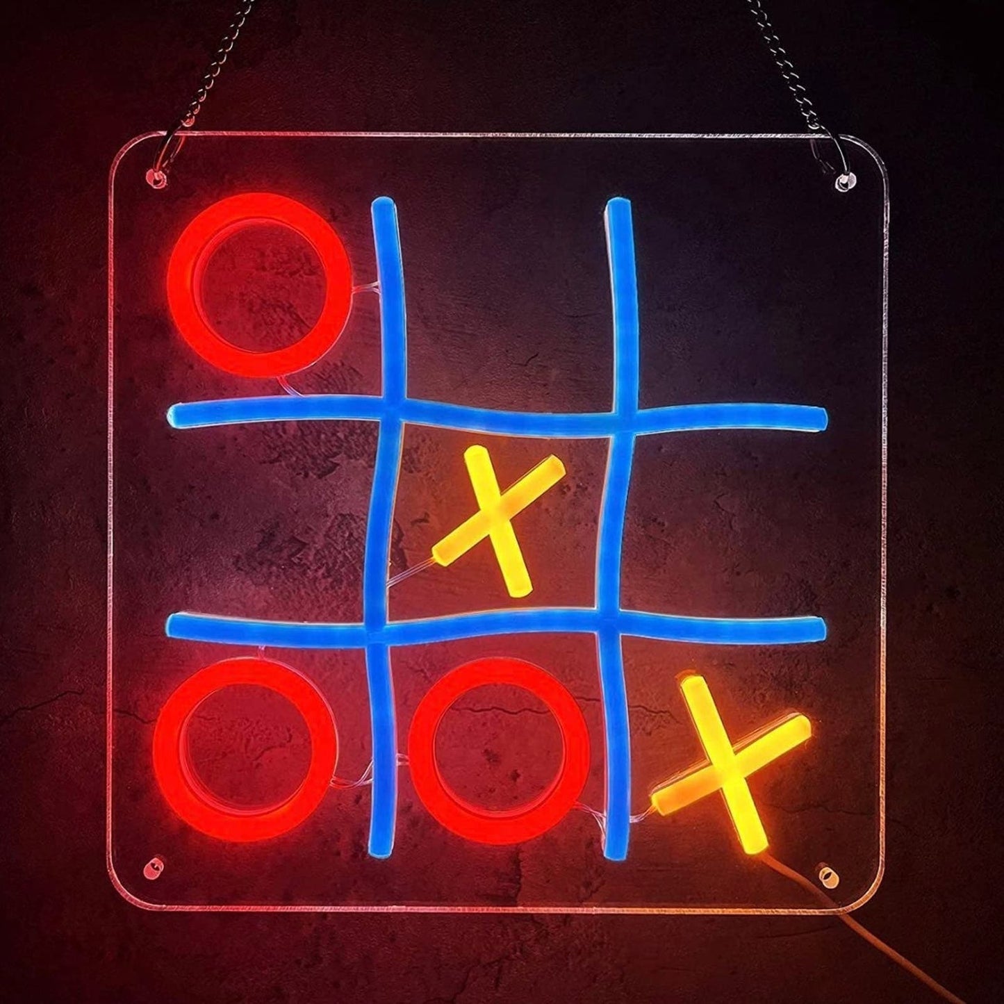 Fun Bright Tic Tac Toe LED Night Light Game Room Decoration