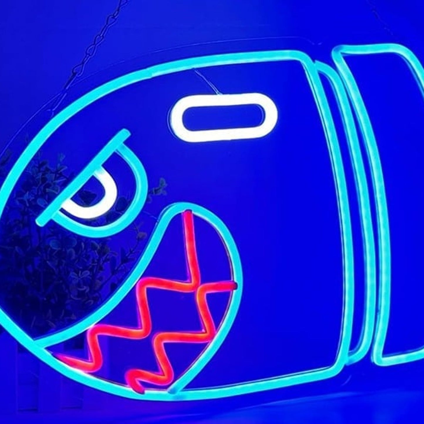 Fun Bright Blue Bullet Bill Super Mario LED Night Light Video Game Room Decor
