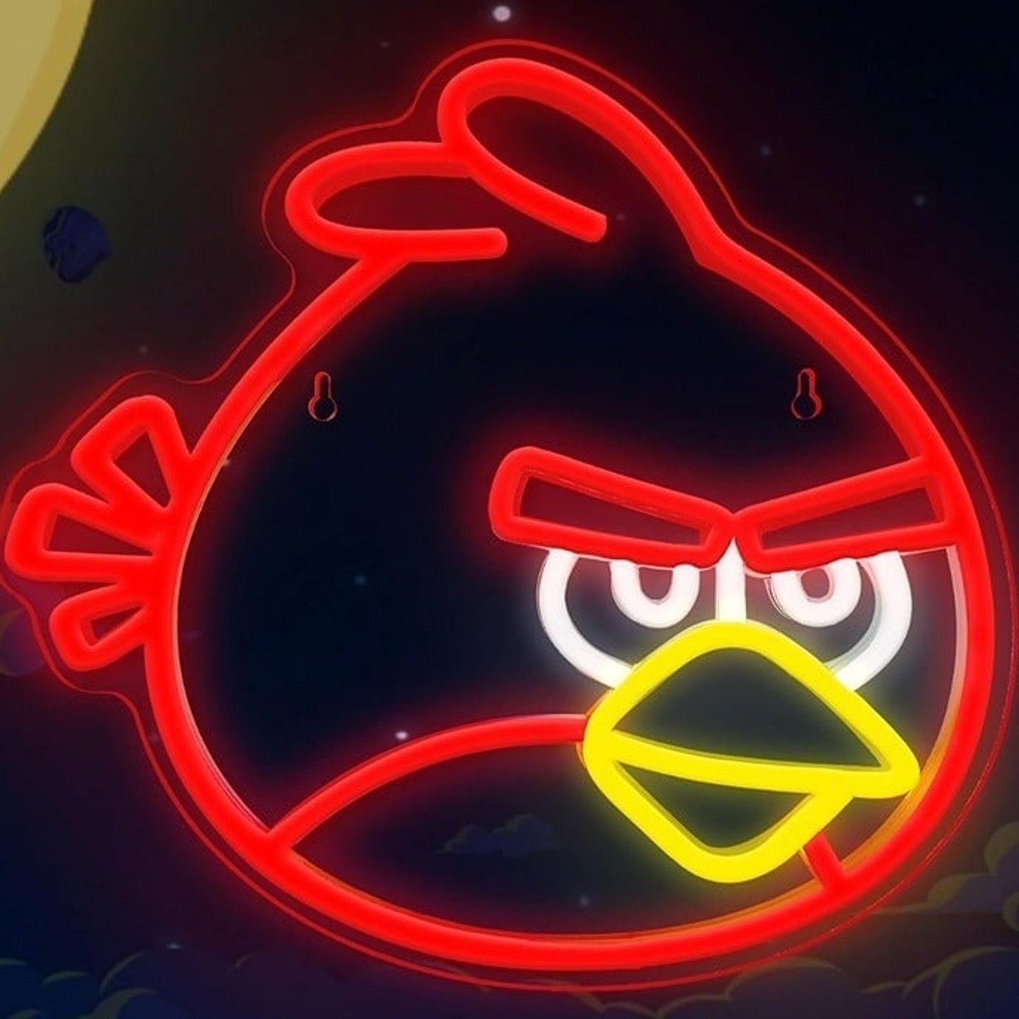Fun Bright Red Angry Bird LED Night Light Video Game Room Wall Decoration