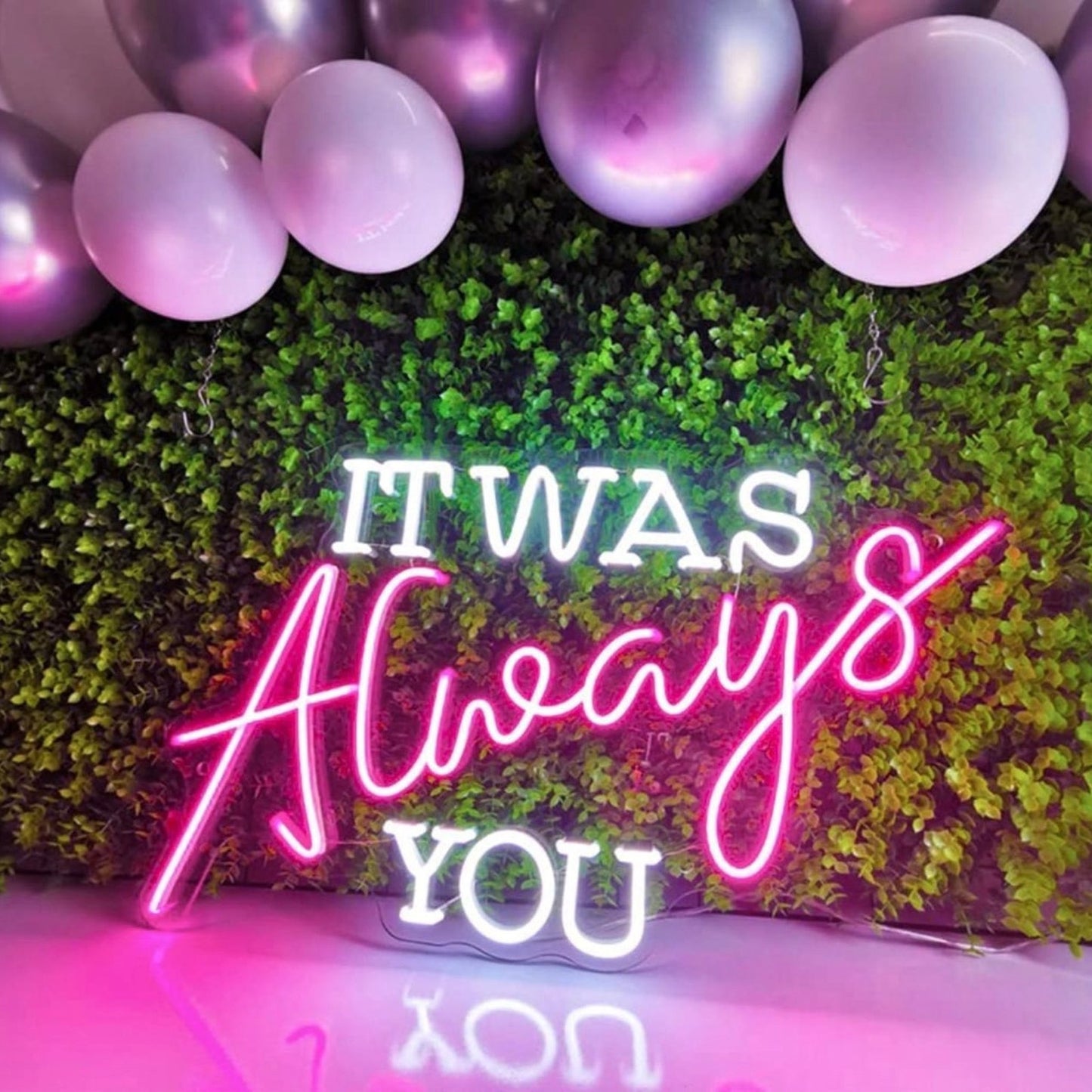 Adorable Bright “It was Always You” LED Light Sign Wall Room Decoration