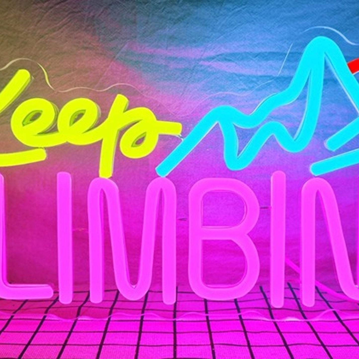 Lovely Bright Colorful “Keep Climbing” LED Night Light Room Wall Decoration