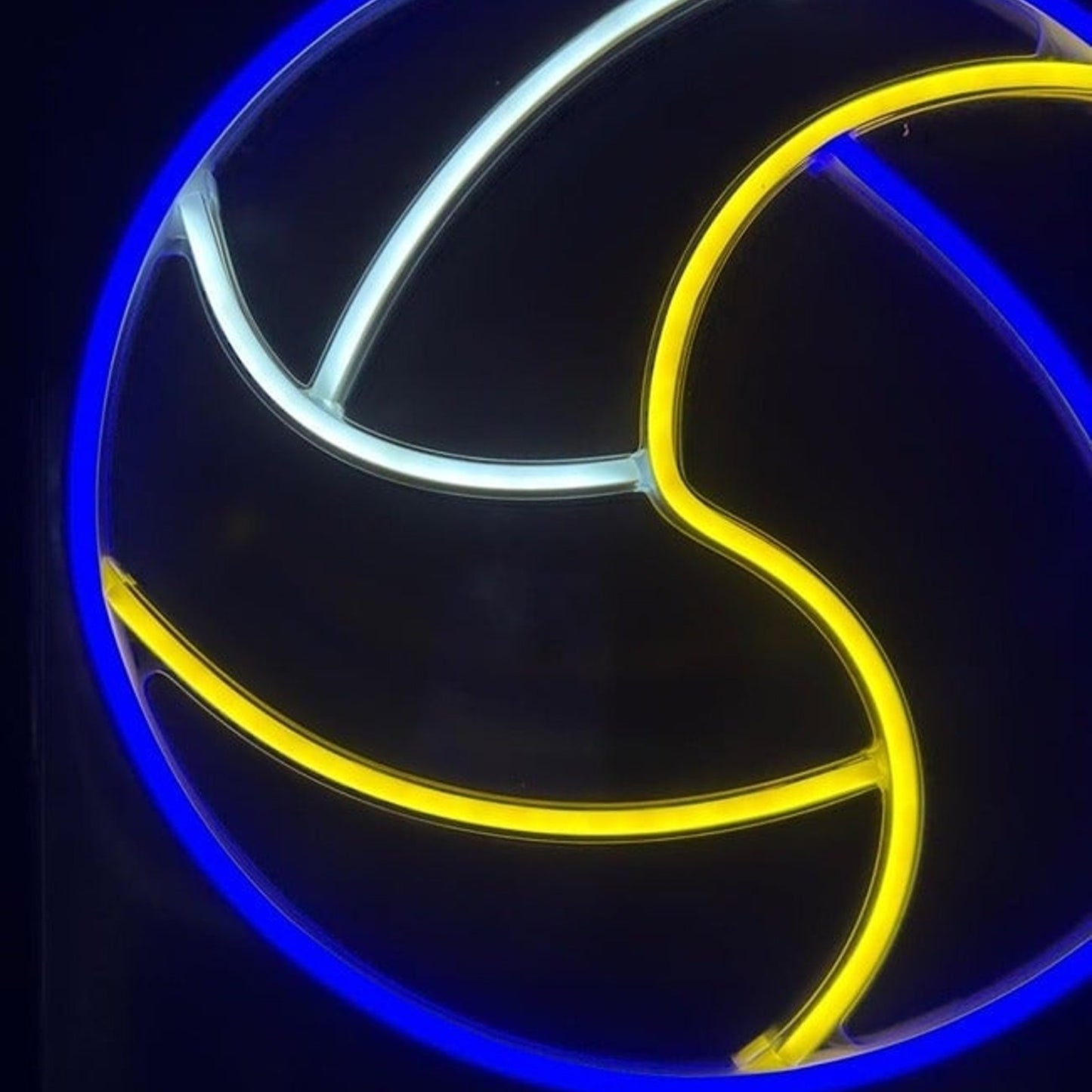 Lovely Bright Blue Volly Ball LED Night Light Sport Room Wall Decor