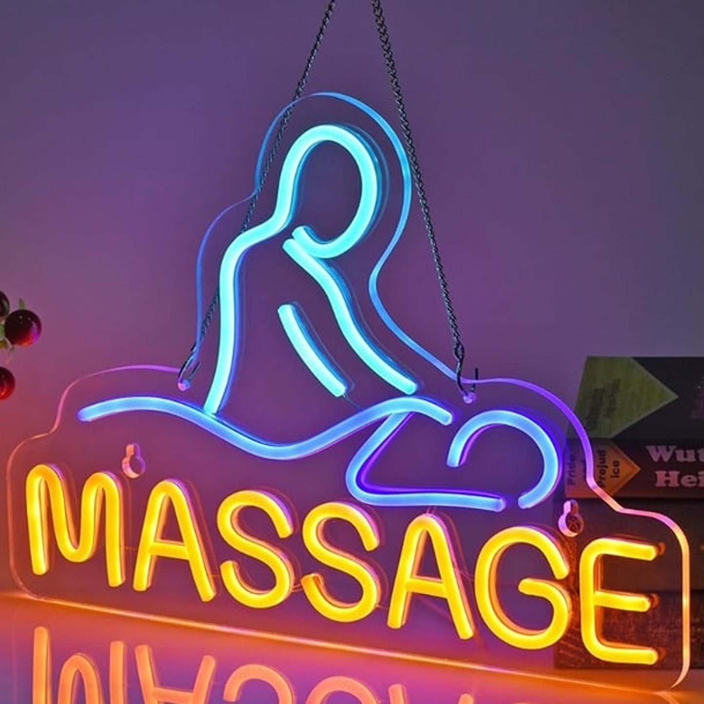 Vivid Bright “Massage” LED Light Salon Spa Business Wall Decoration