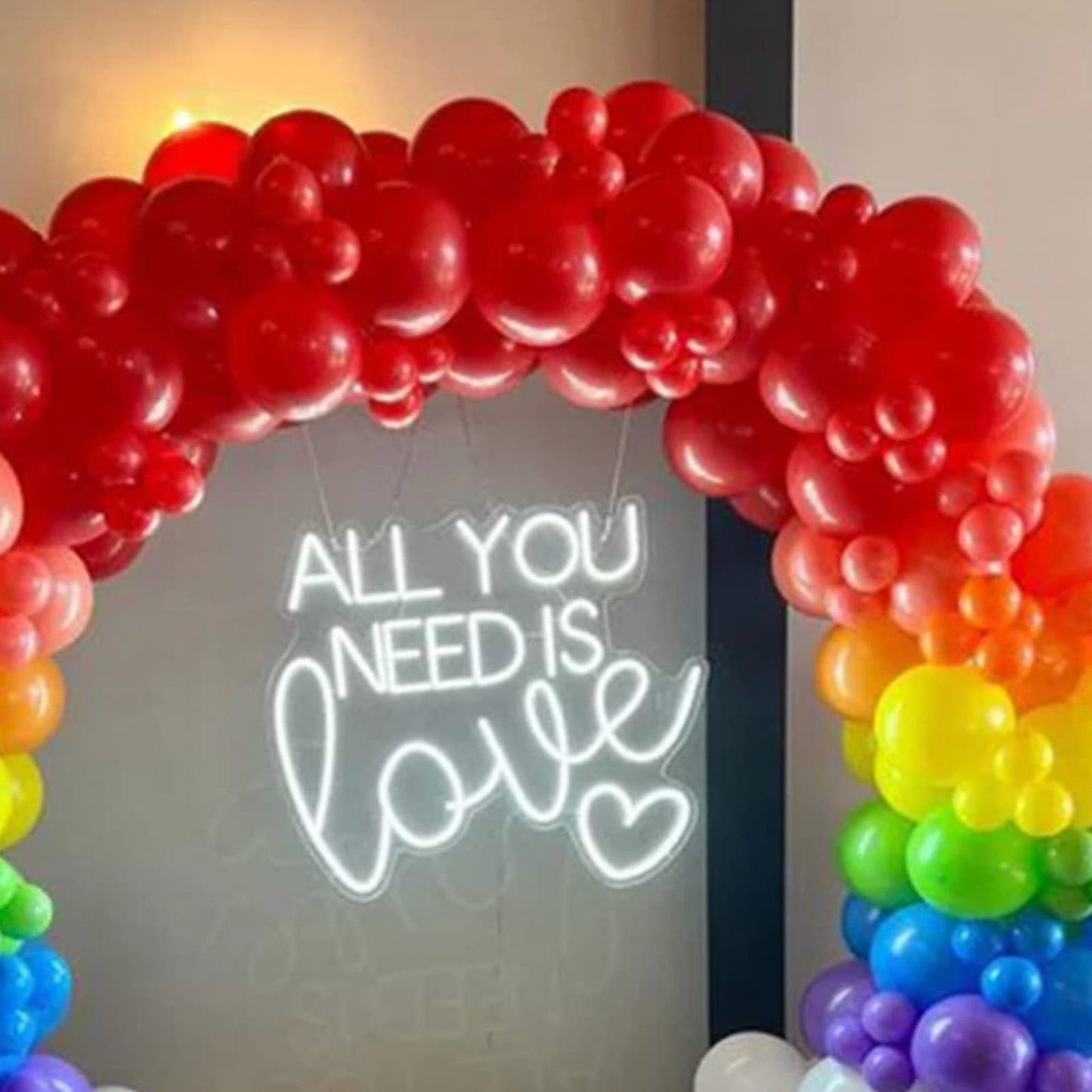 Adorable Large Bright “All You Need is Love” Heart LED Romantic Light Room Wall