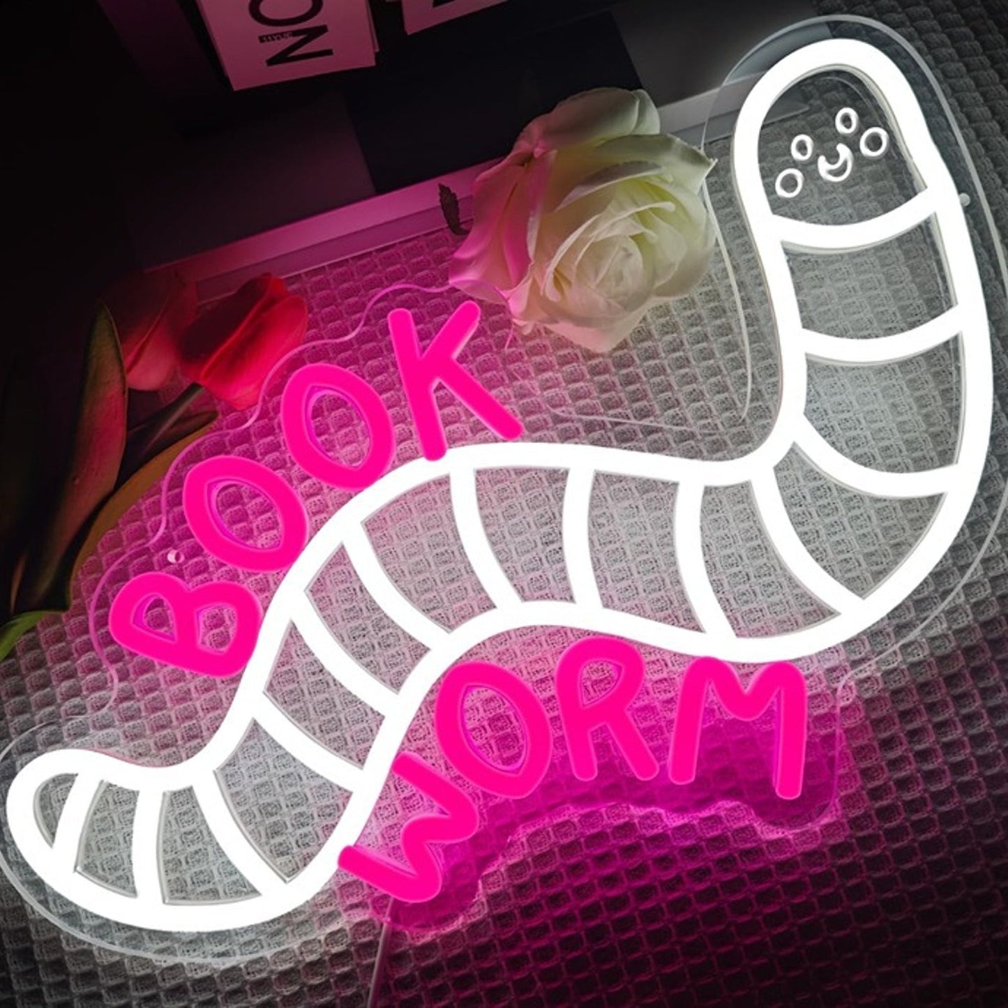 Lovely Bright White / Pink “Book Warm” LED Night Light Room Wall Decoration