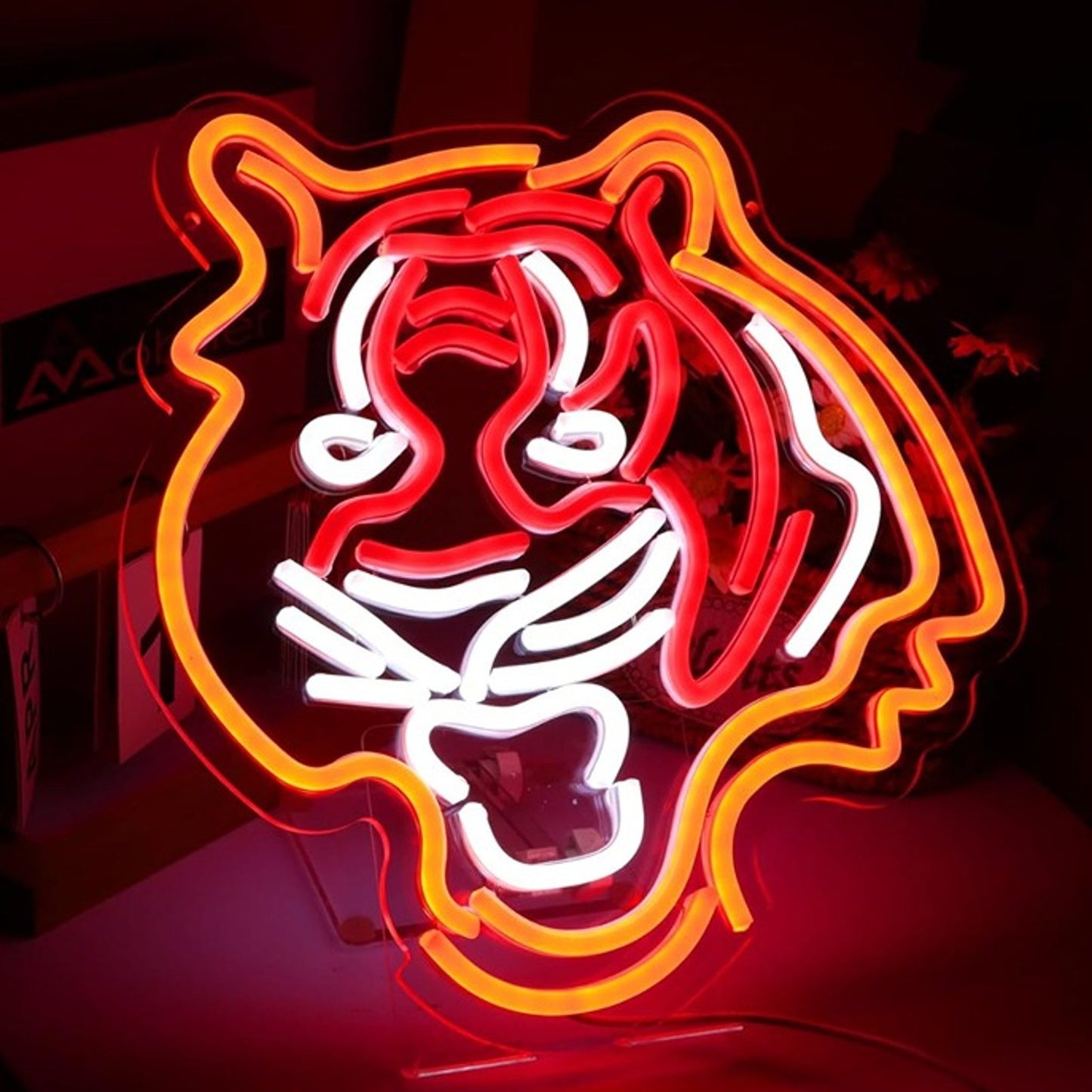 Vivid Bright Roaring Tiger LED Night Light Room Wall Decoration
